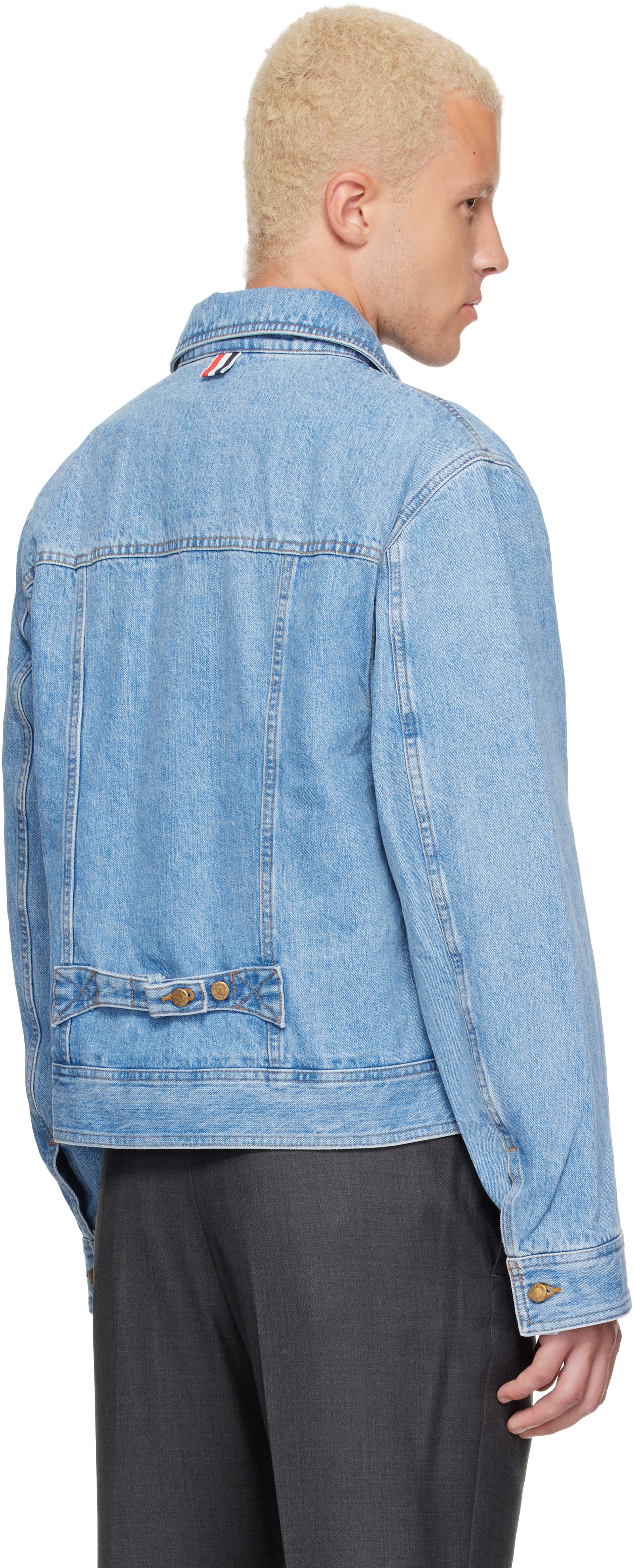 Thom Browne - Blue Selvedge Backstrap Utility Denim Jacket