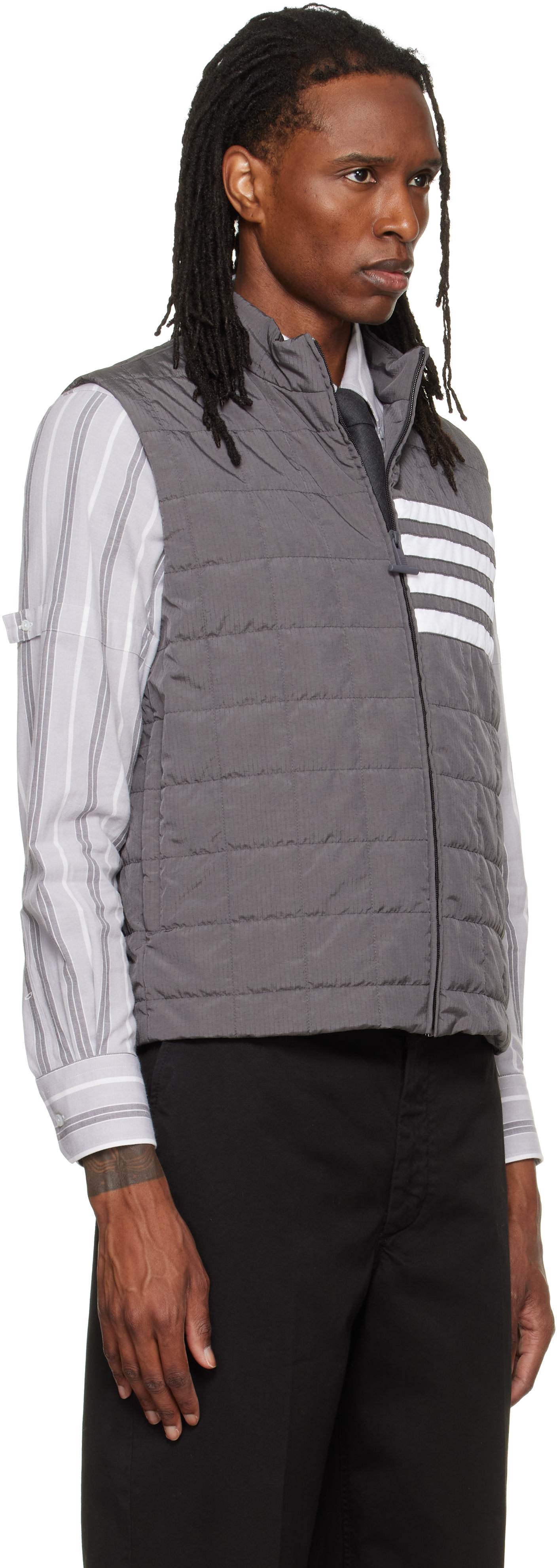 Thom Browne - Gray Ripstop Light Weight Down Vest
