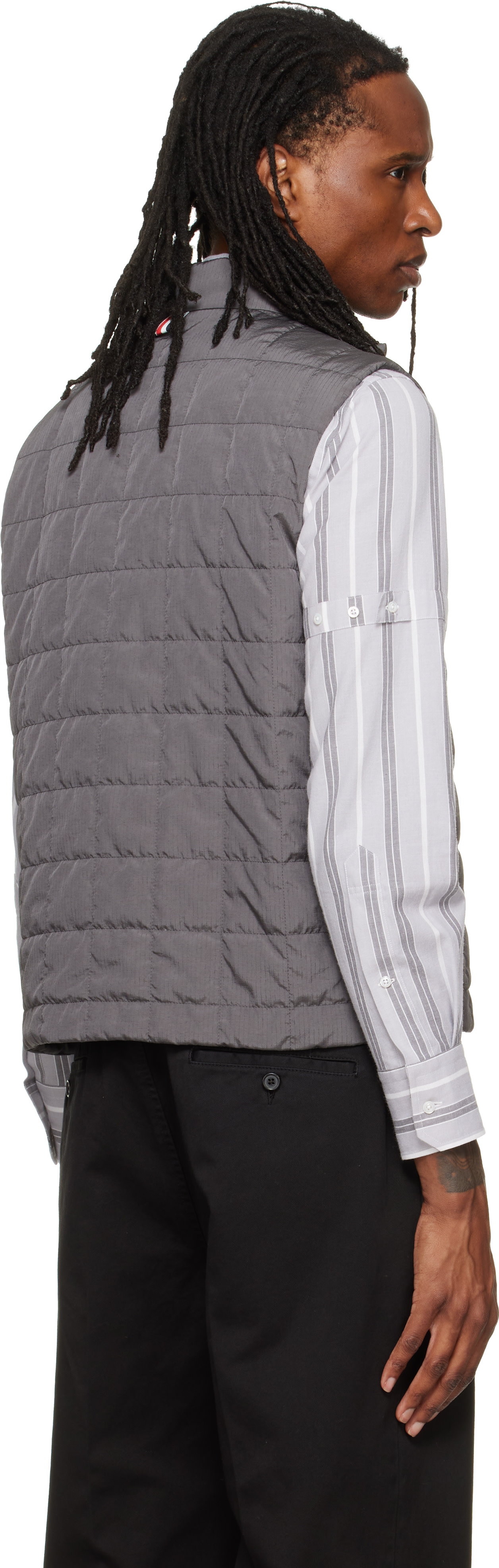 Thom Browne - Gray Ripstop Light Weight Down Vest