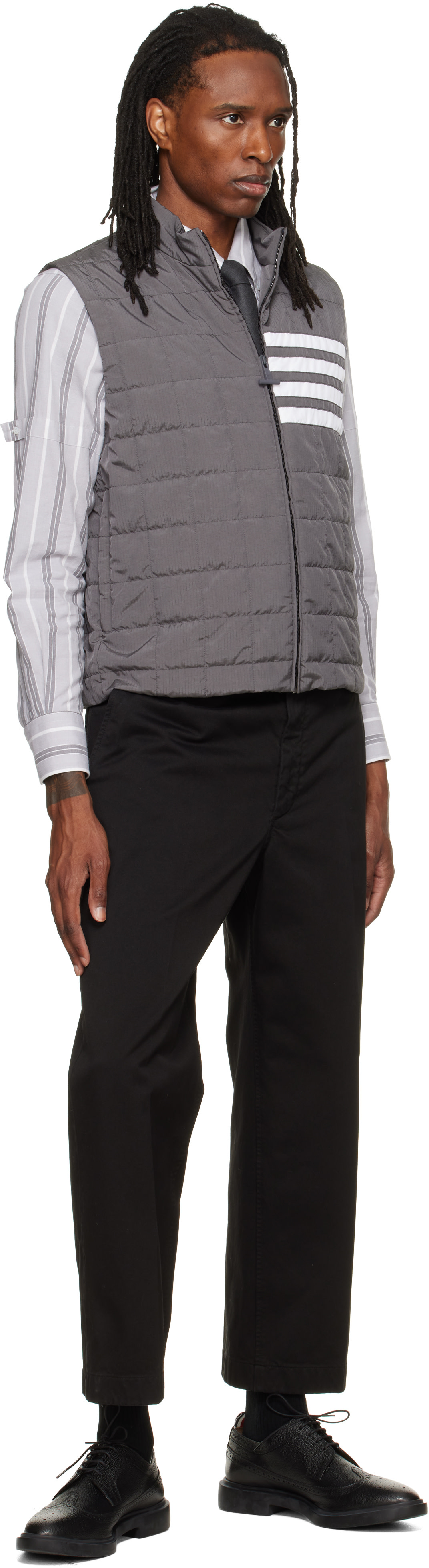 Thom Browne - Gray Ripstop Light Weight Down Vest