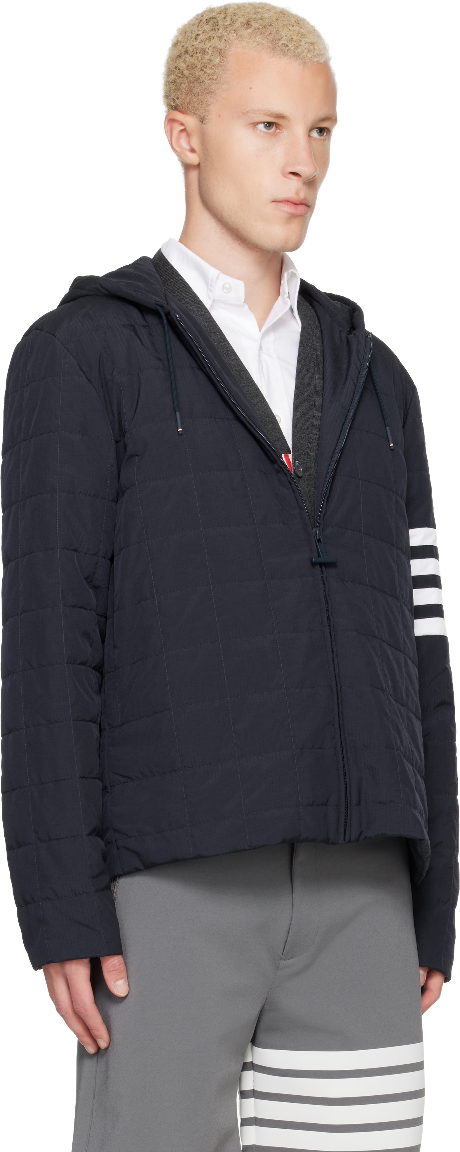 Thom Browne - Navy Ripstop Light Weight Down Jacket