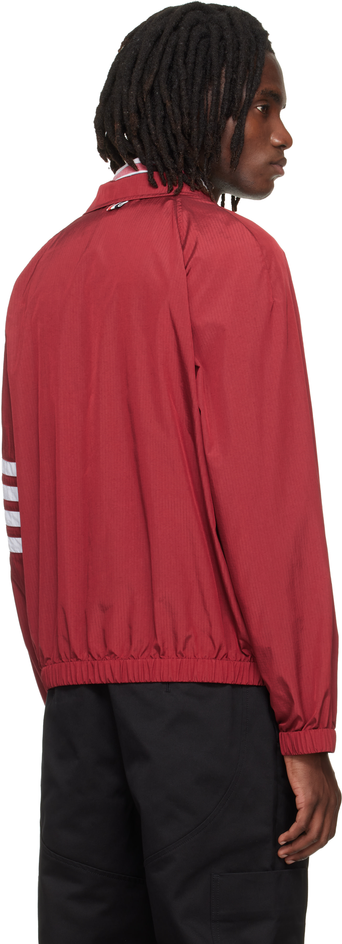 Thom Browne - Red Ripstop Raglan Coach Jacket