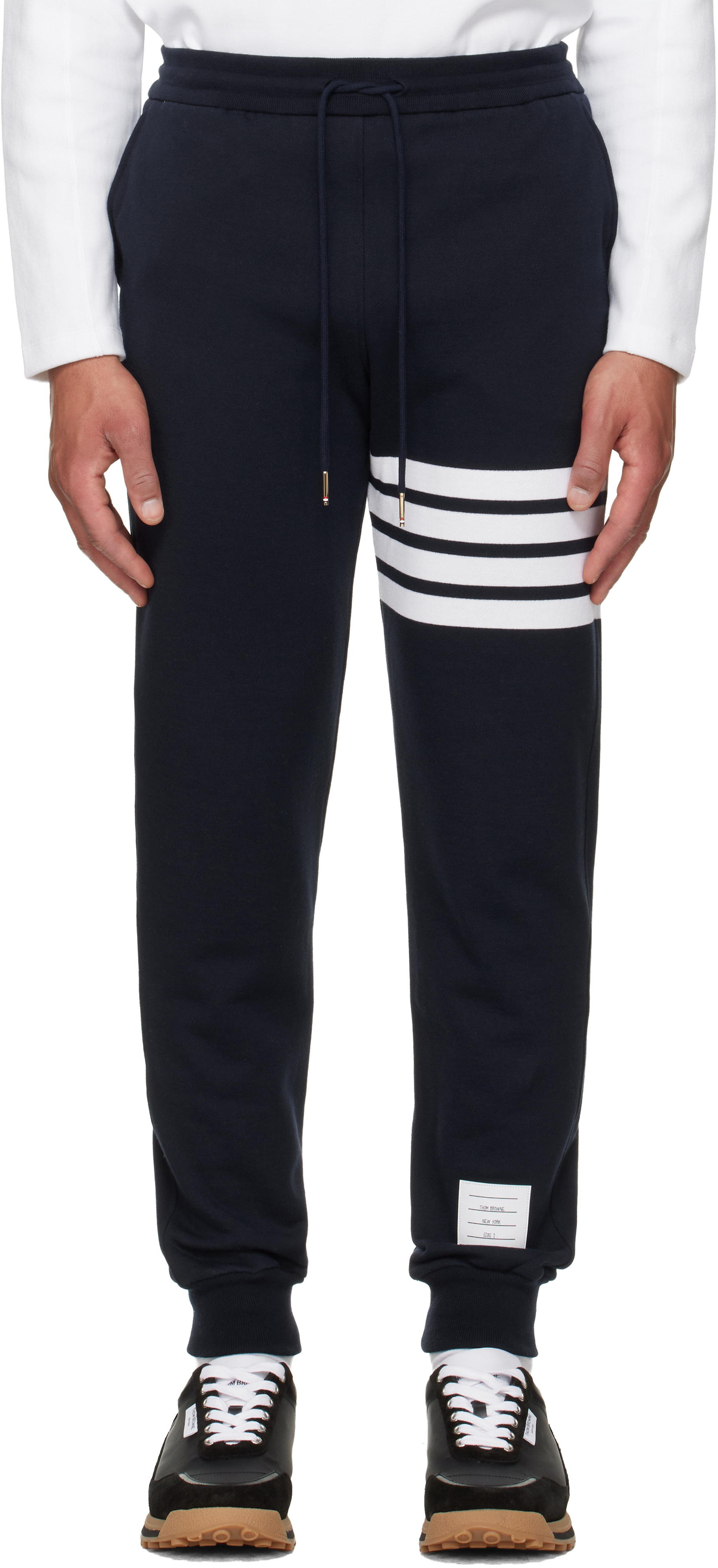 Thom Browne - ネイビー Classic Loopback 4-Bar スウェットパンツ