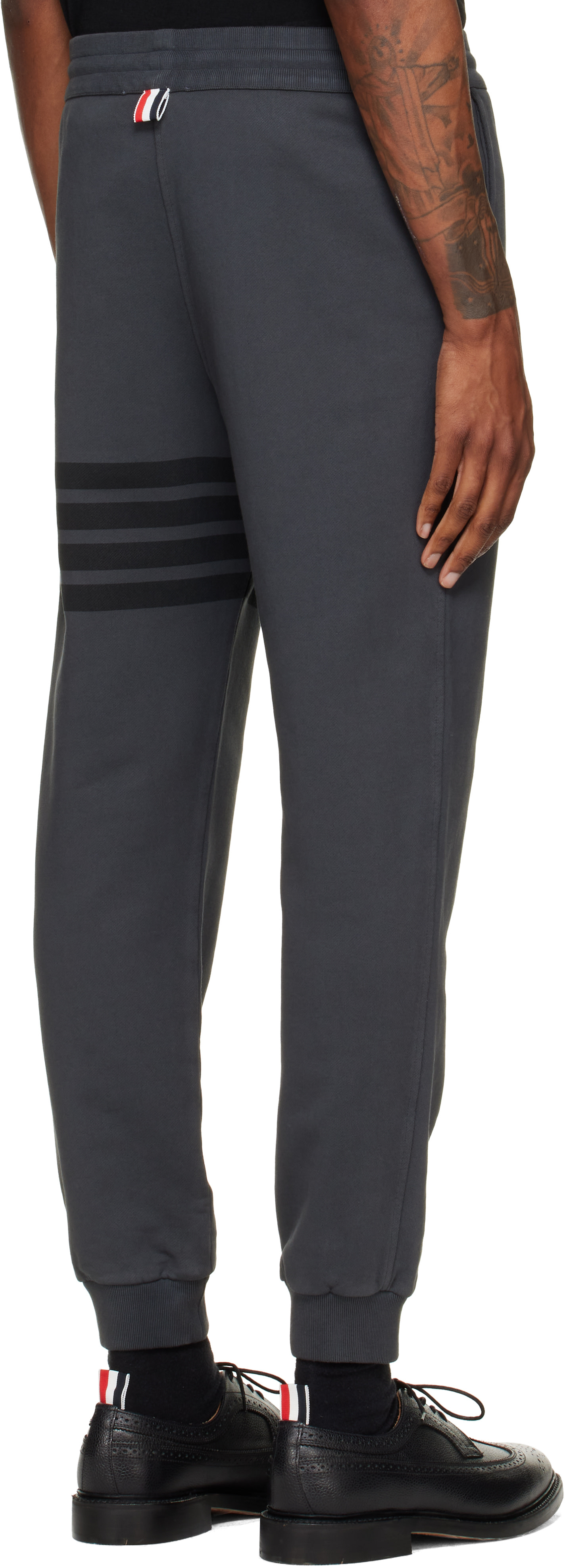 Thom Browne - Gray Solid Loopback 4-Bar Sweatpants