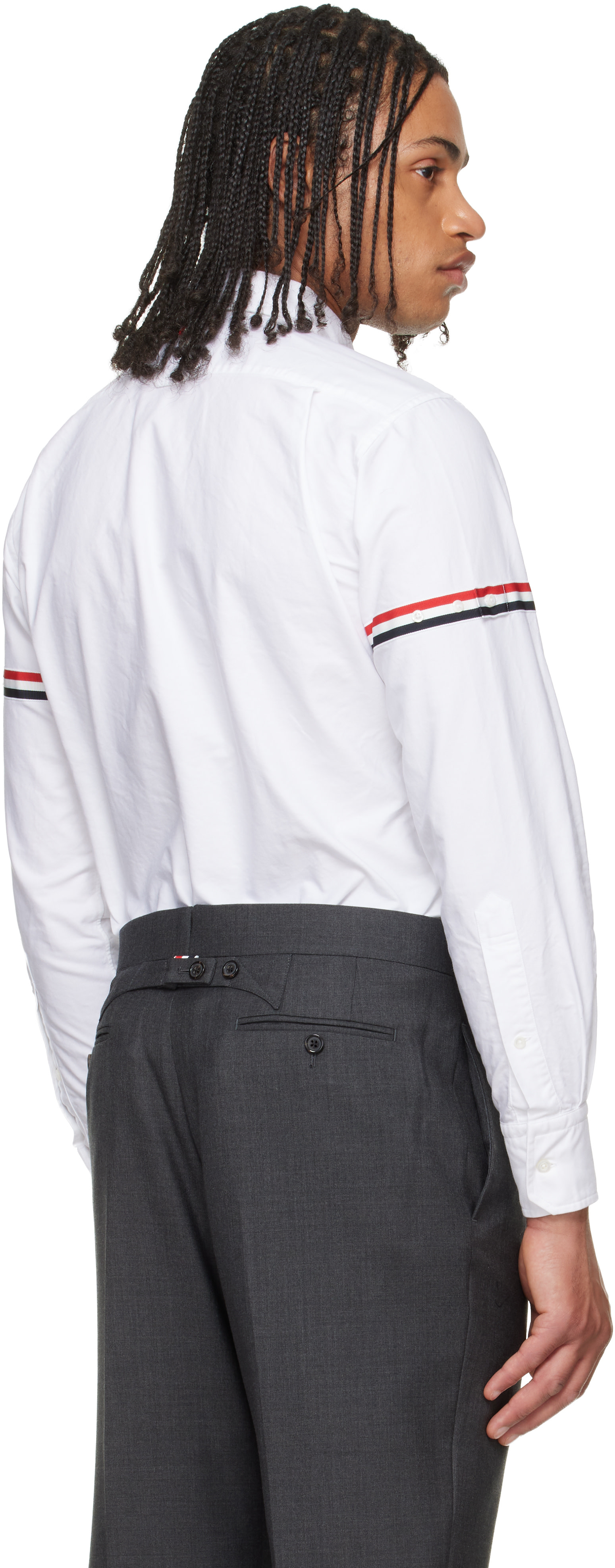 thom browne dress shirt Thom Browne 4-Bar Oxford Shirt - Blue main image 1