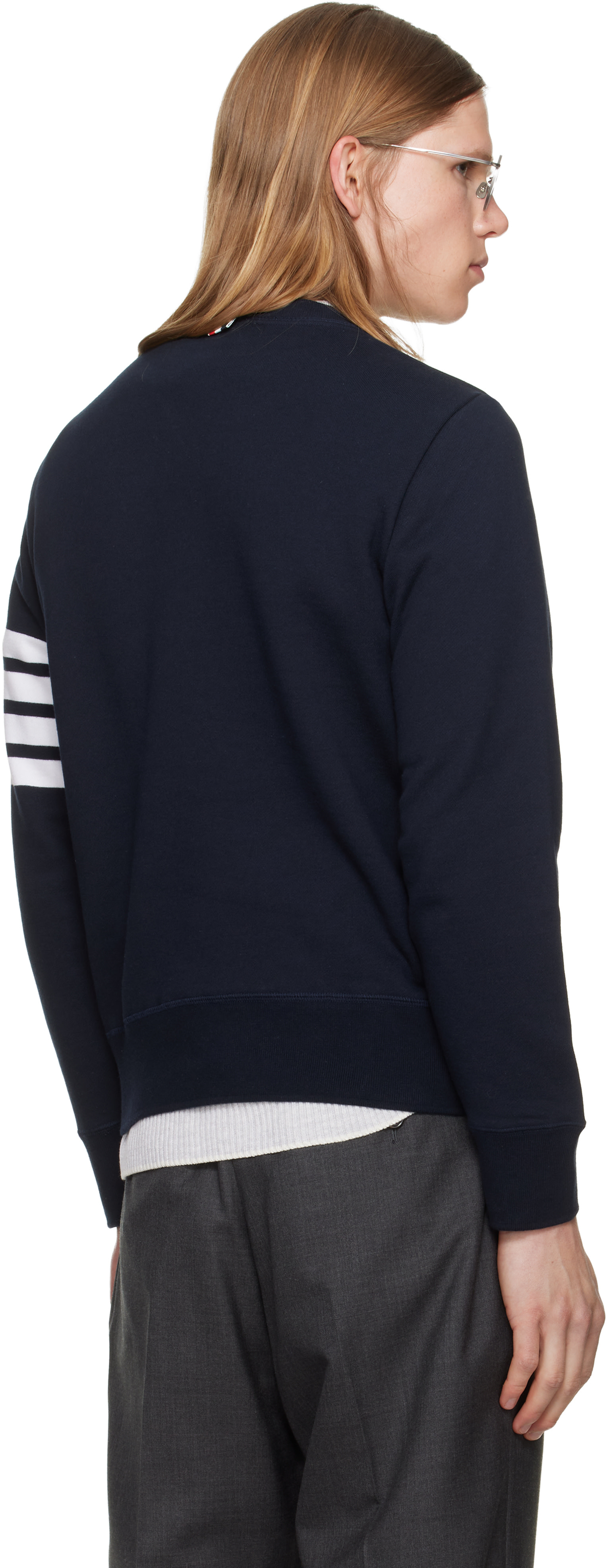 Thom Browne - ネイビー Classic Loopback 4-Bar スウェットシャツ