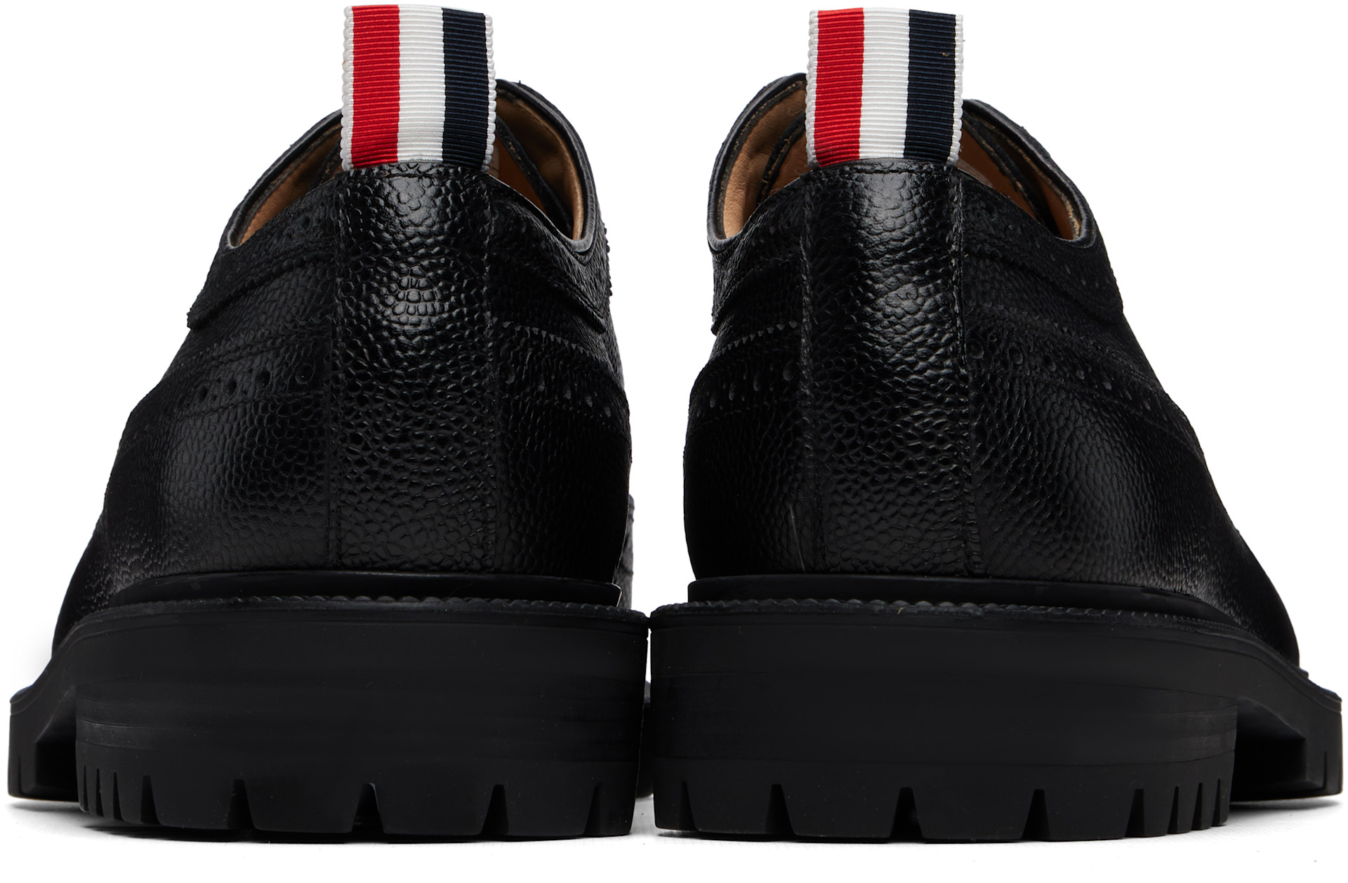 Thom Browne - Black Pebble Grain Leather Longwing Brogues