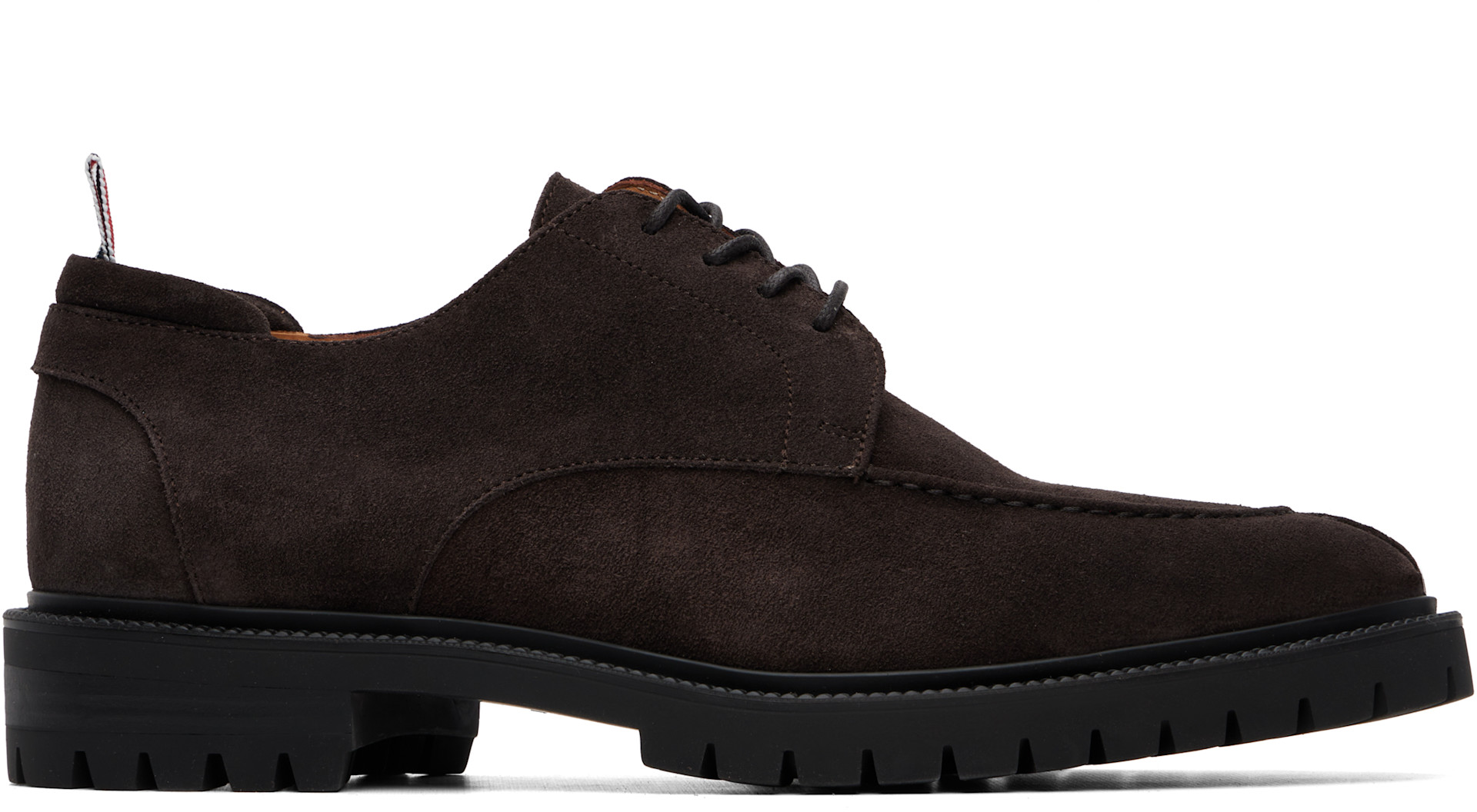 Thom Browne - Brown Calf Suede Commando Sole Derbys