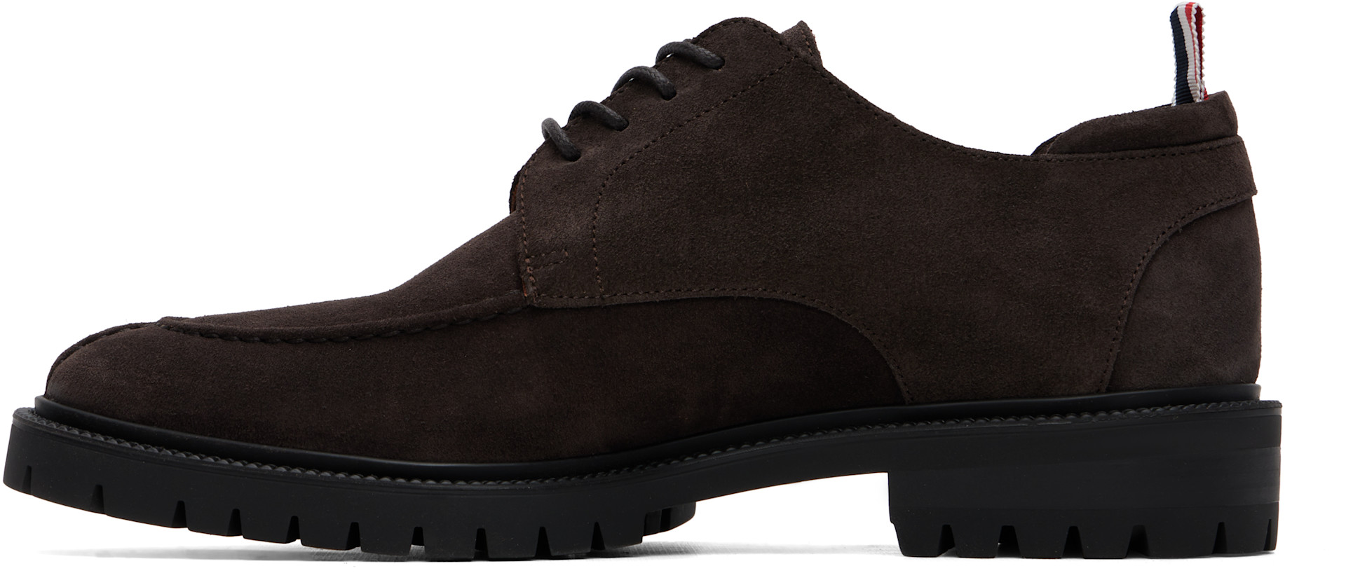 Thom Browne - Brown Calf Suede Commando Sole Derbys