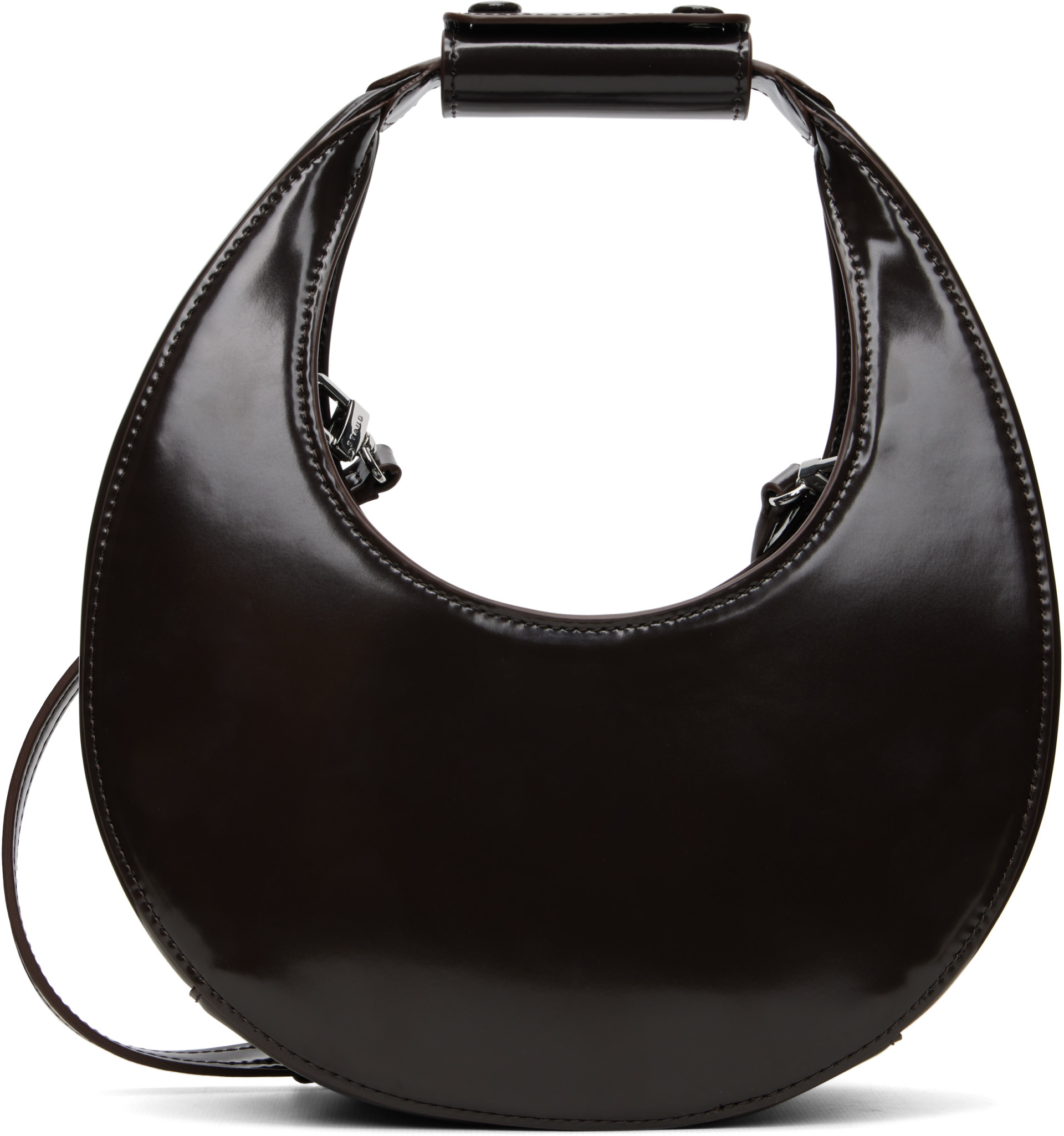 Staud - Mini sac en forme de lune brun