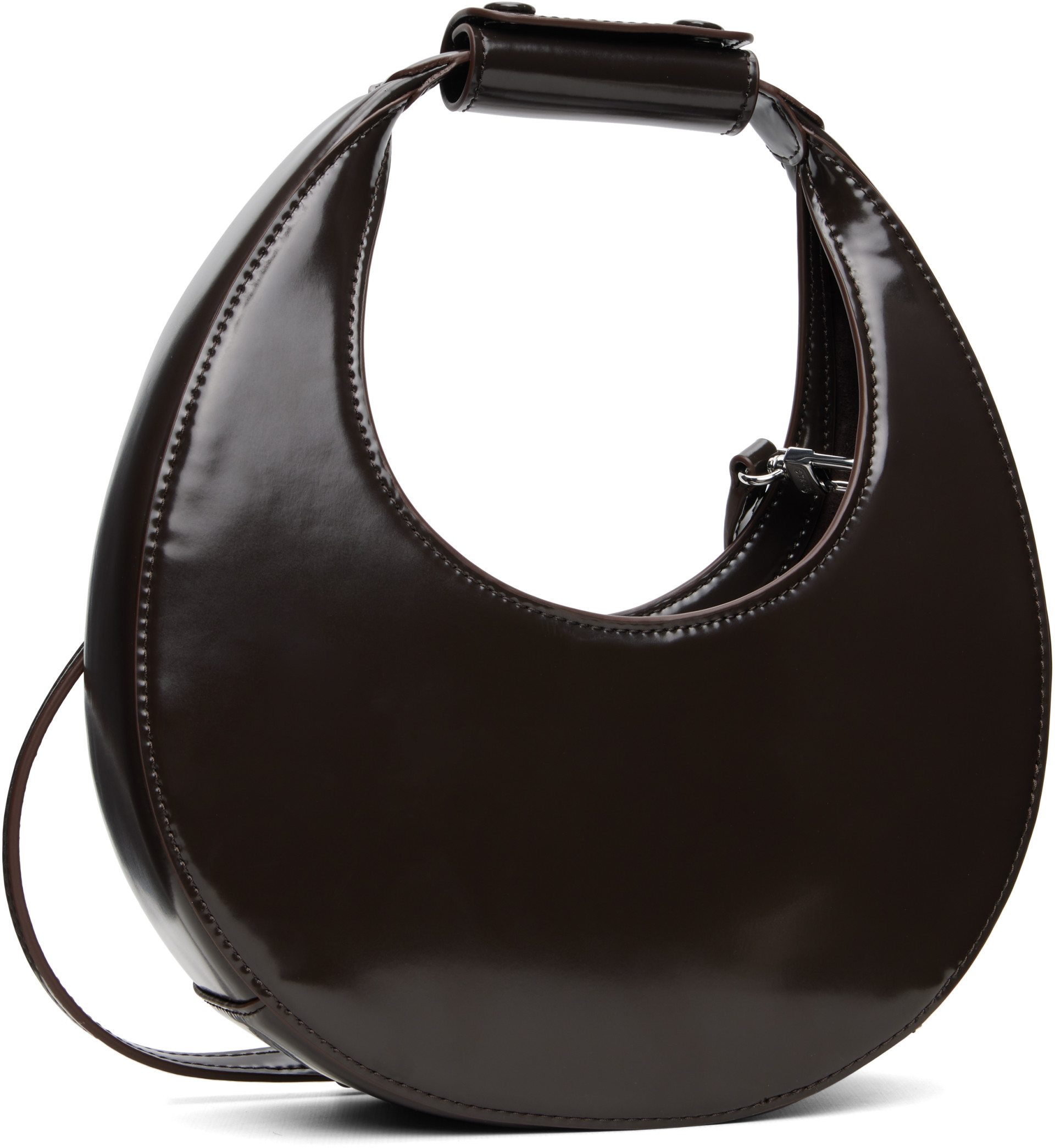 Staud - Mini sac en forme de lune brun