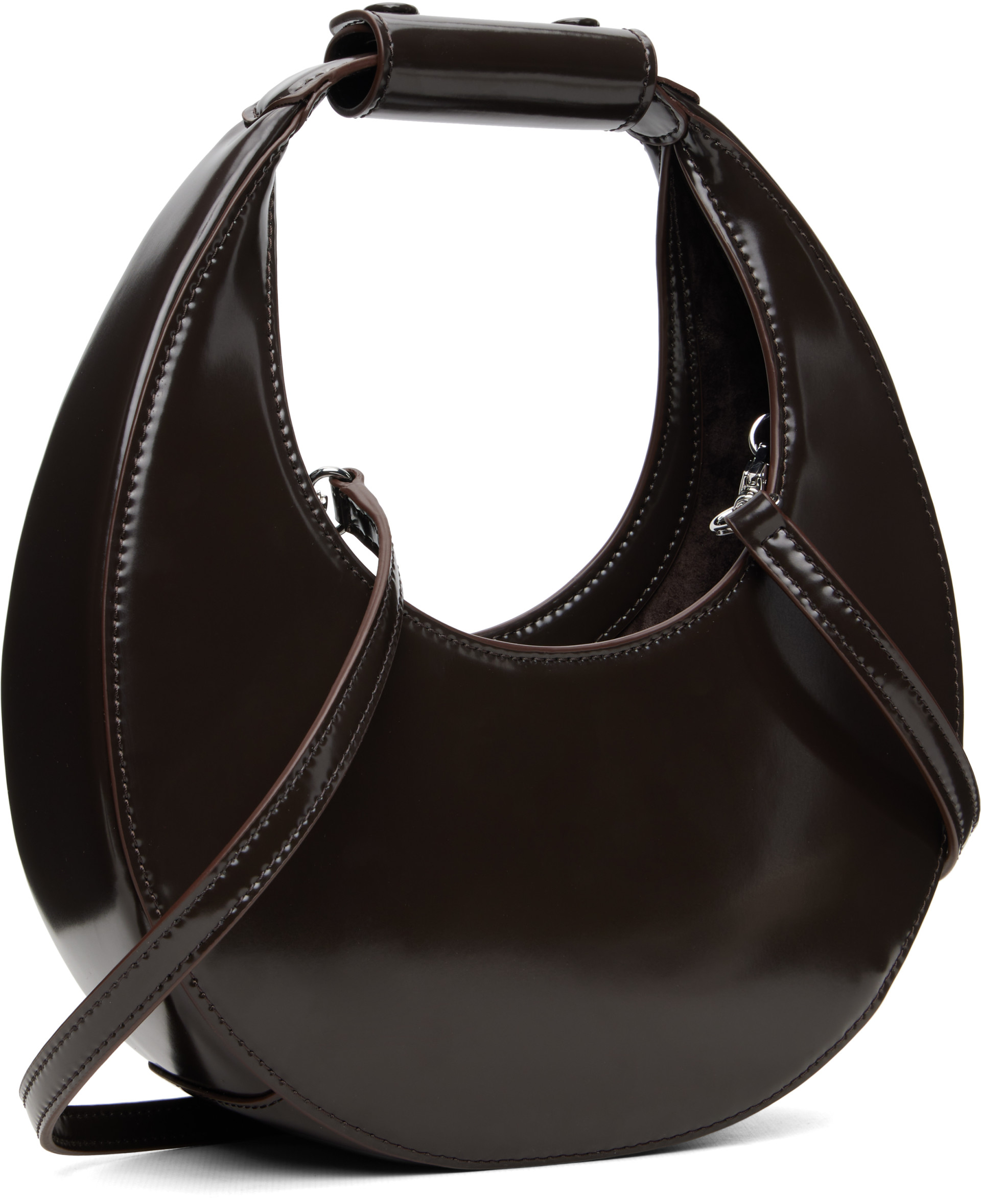 Staud - Mini sac en forme de lune brun