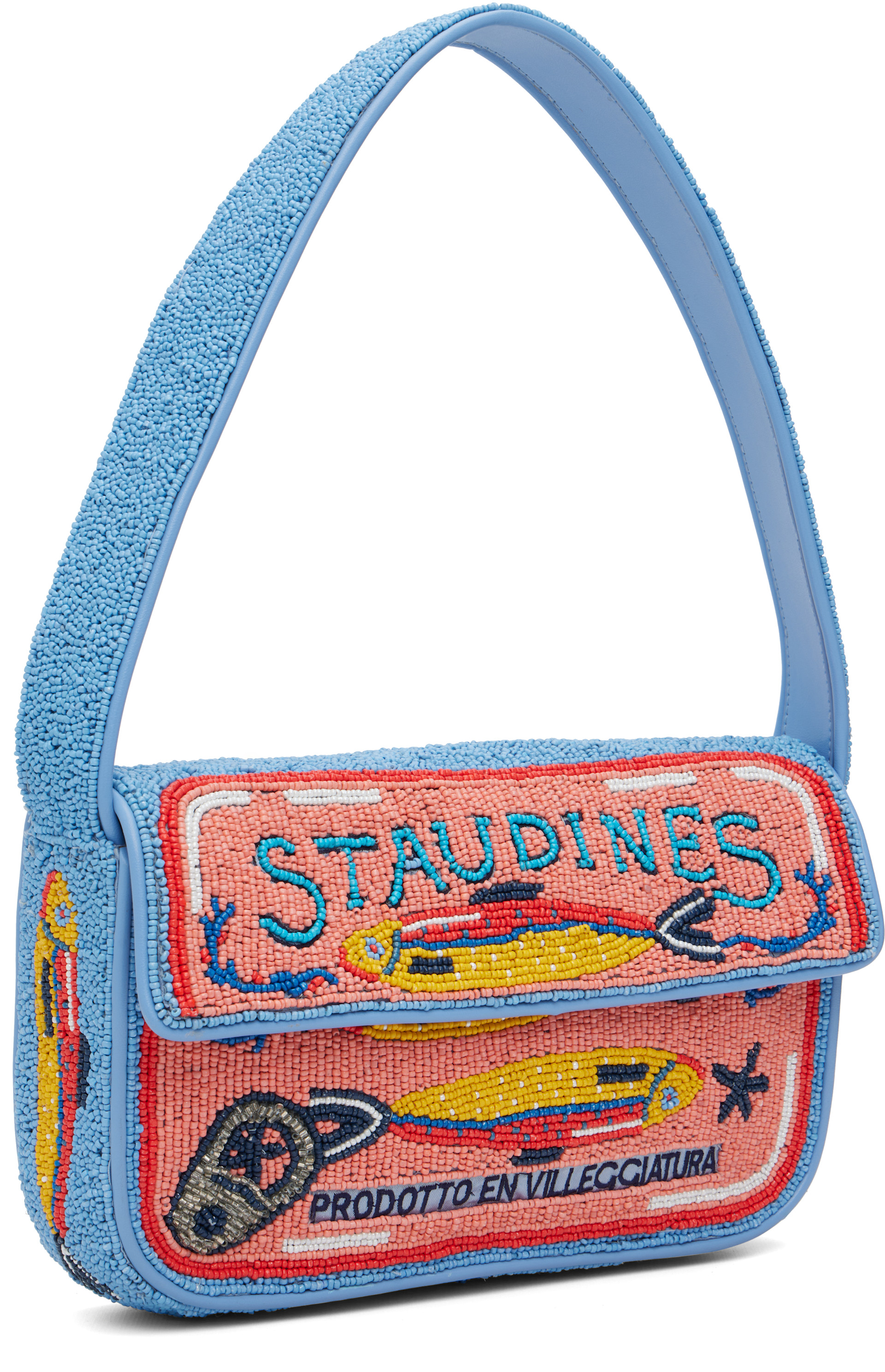 美品！大人気STAUDバッグ⭐️ Staud: ブルー＆ピンク Tommy ビーズ バッグ | SSENSE 日本