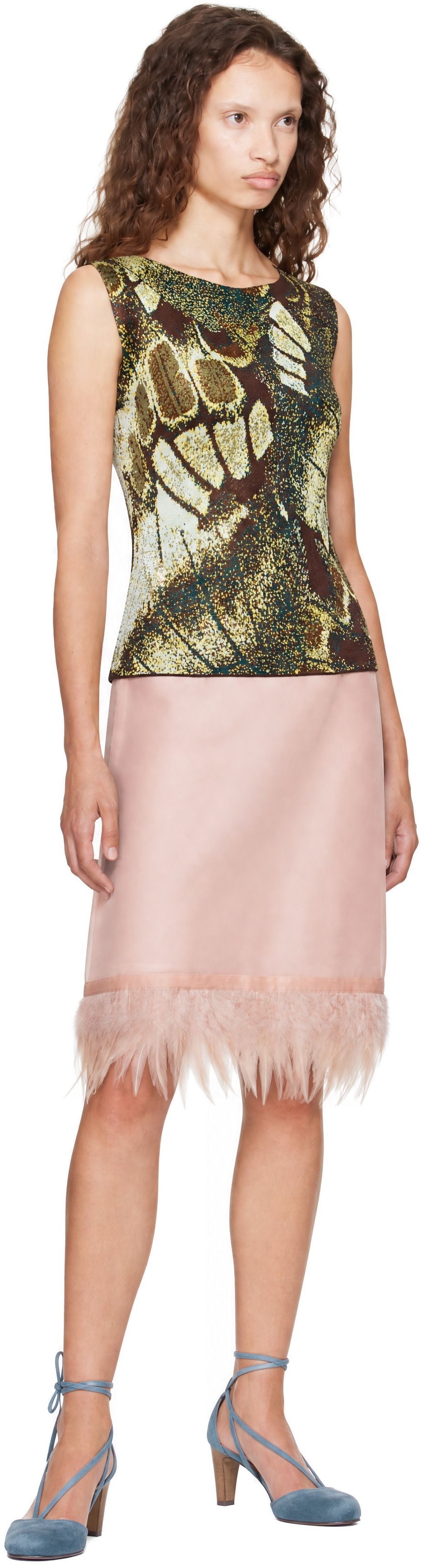Staud - Jupe midi Lark rose