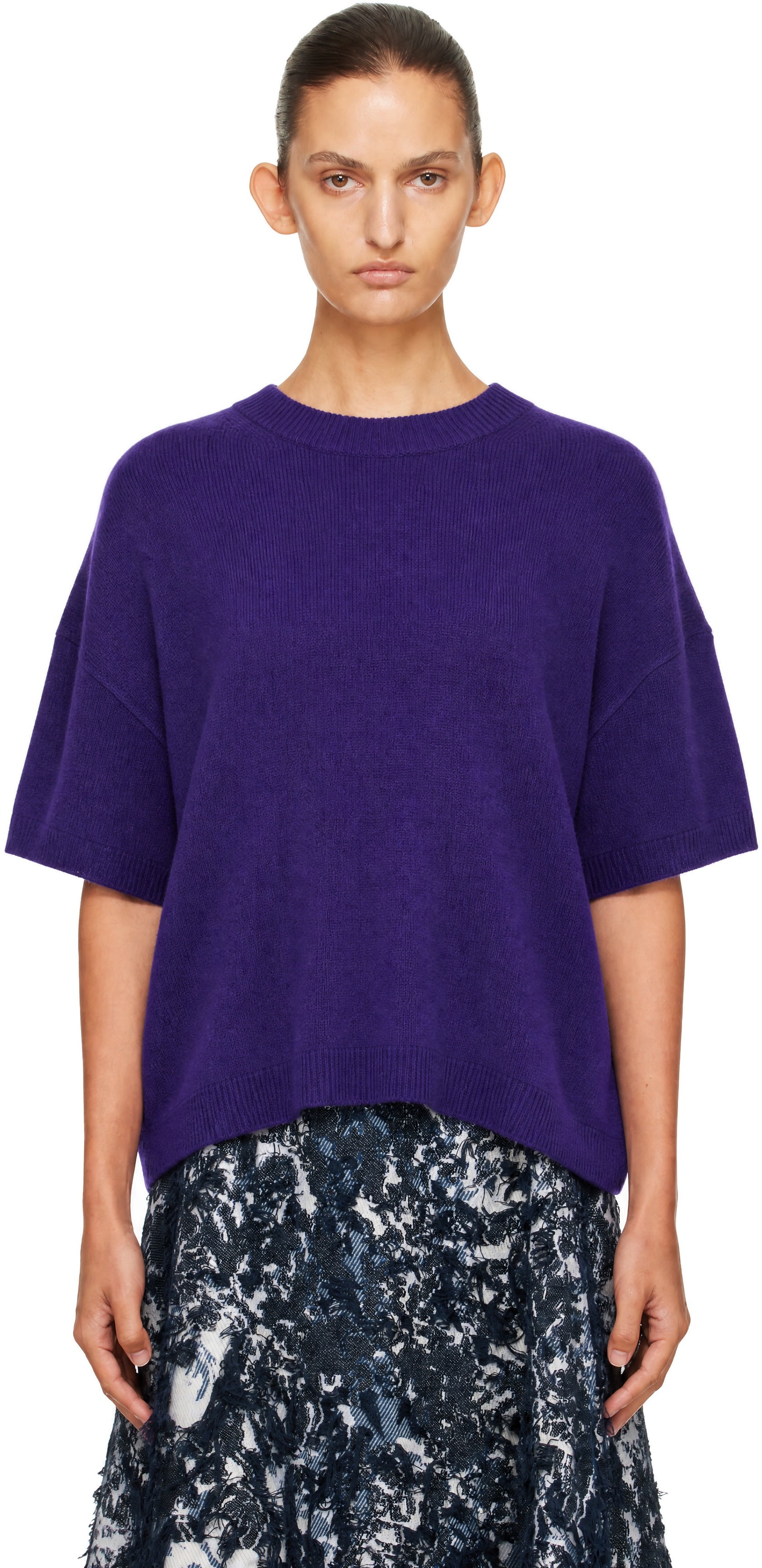 Staud - Pull Sorrento mauve en cachemire