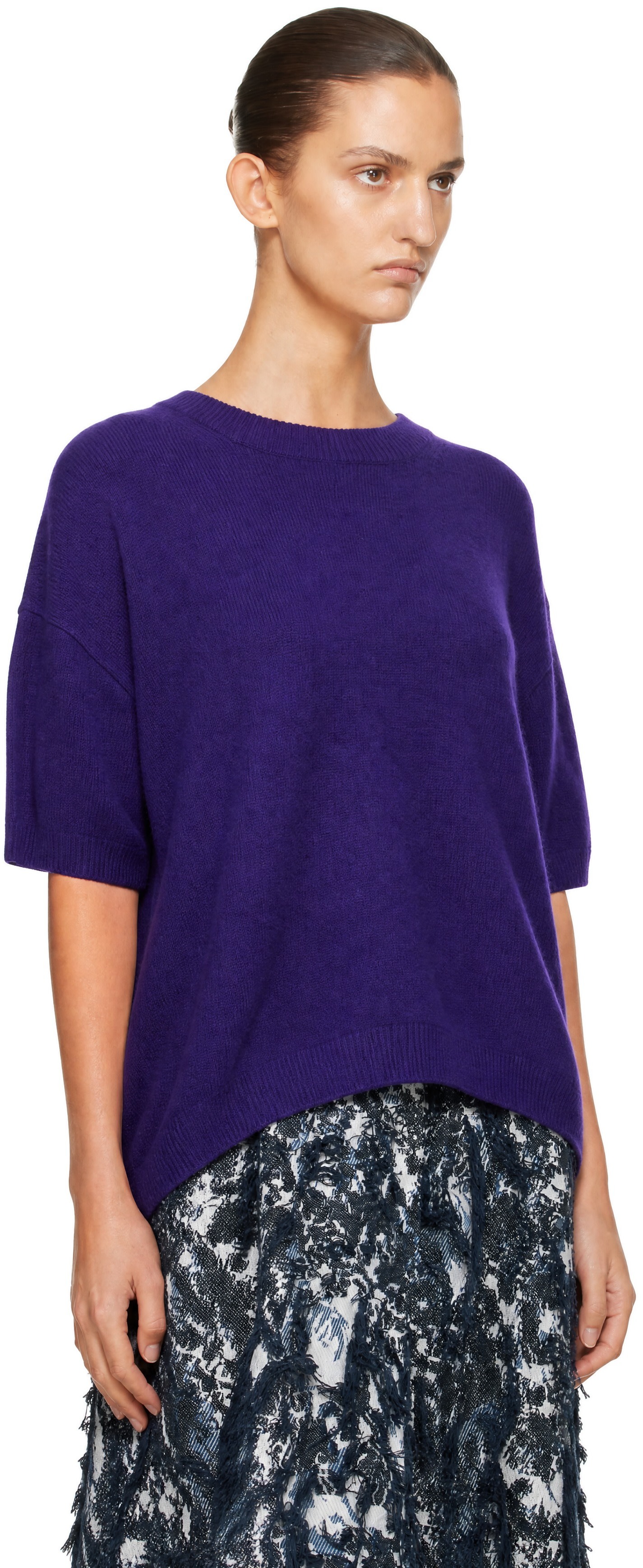 Staud - Pull Sorrento mauve en cachemire