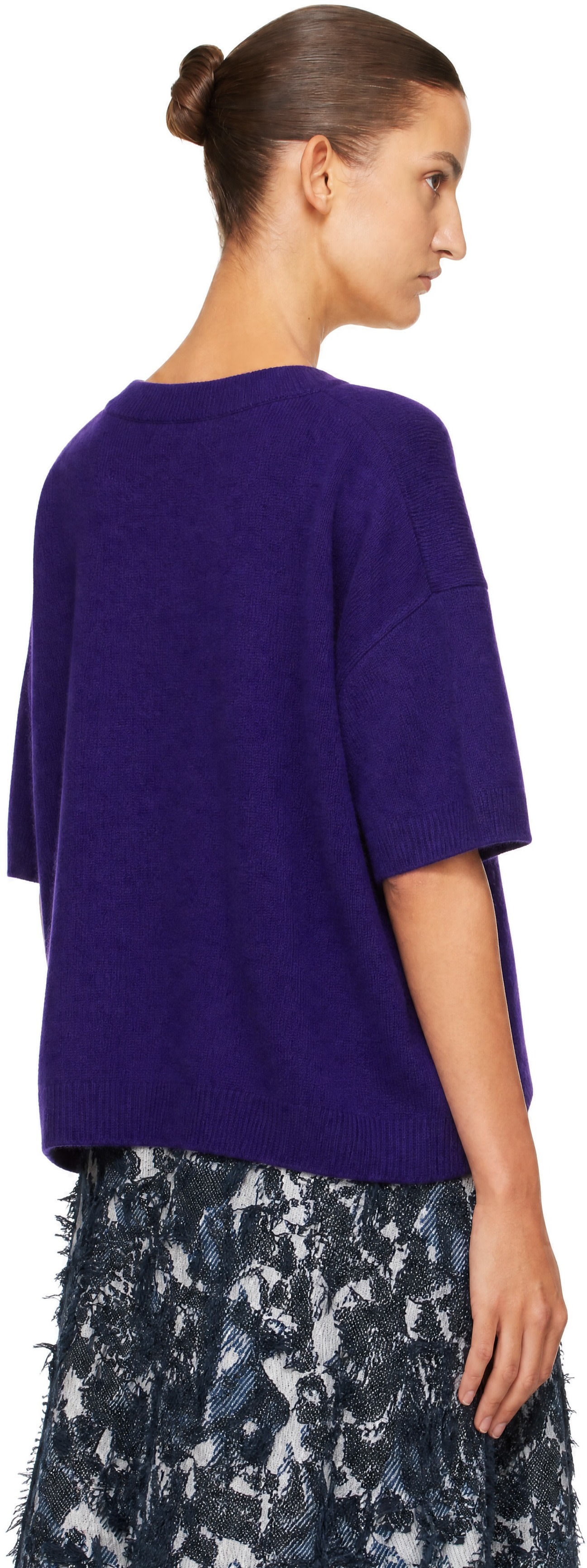 Staud - Pull Sorrento mauve en cachemire