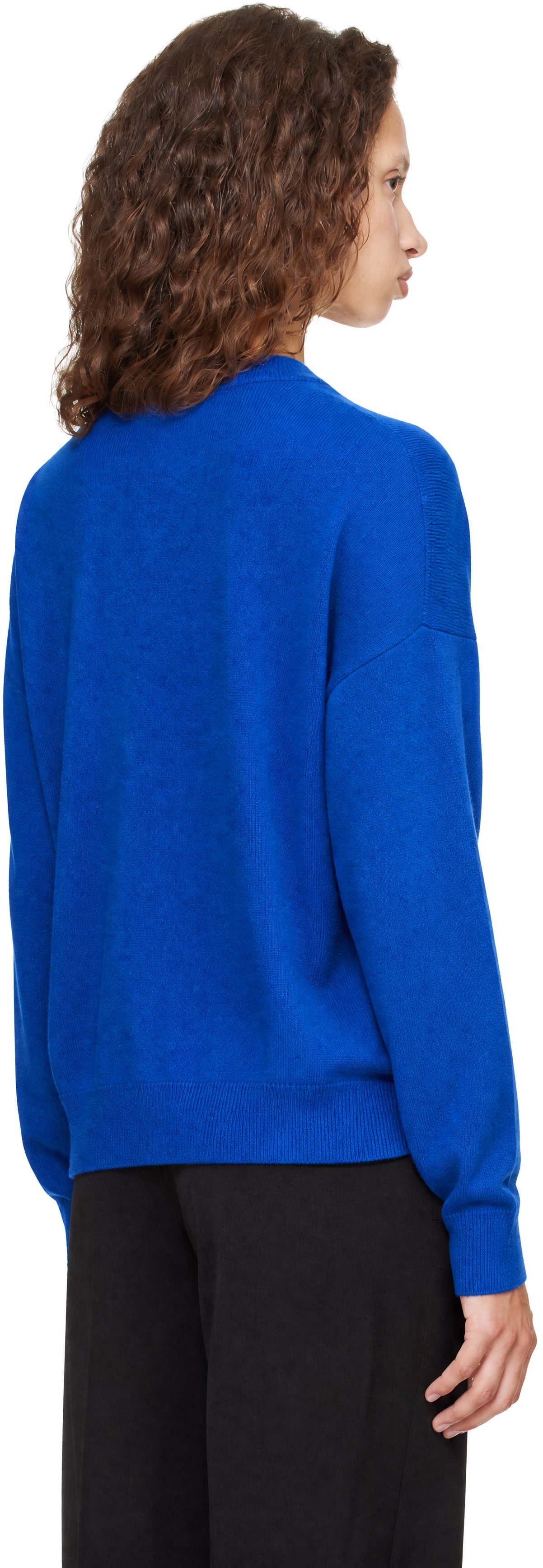 Staud - Pull Spencer bleu en cachemire