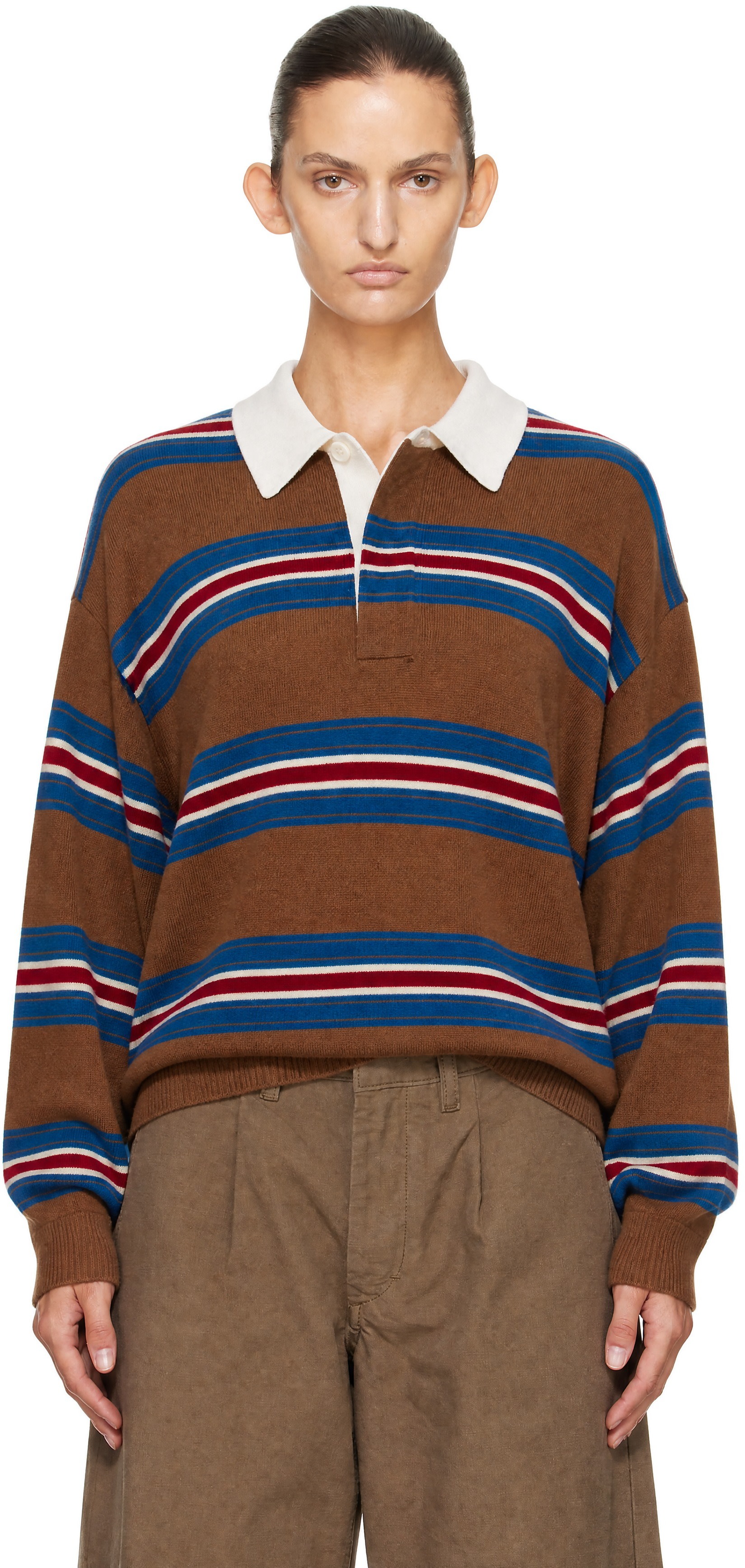 Staud - Pull Michael brun en cachemire