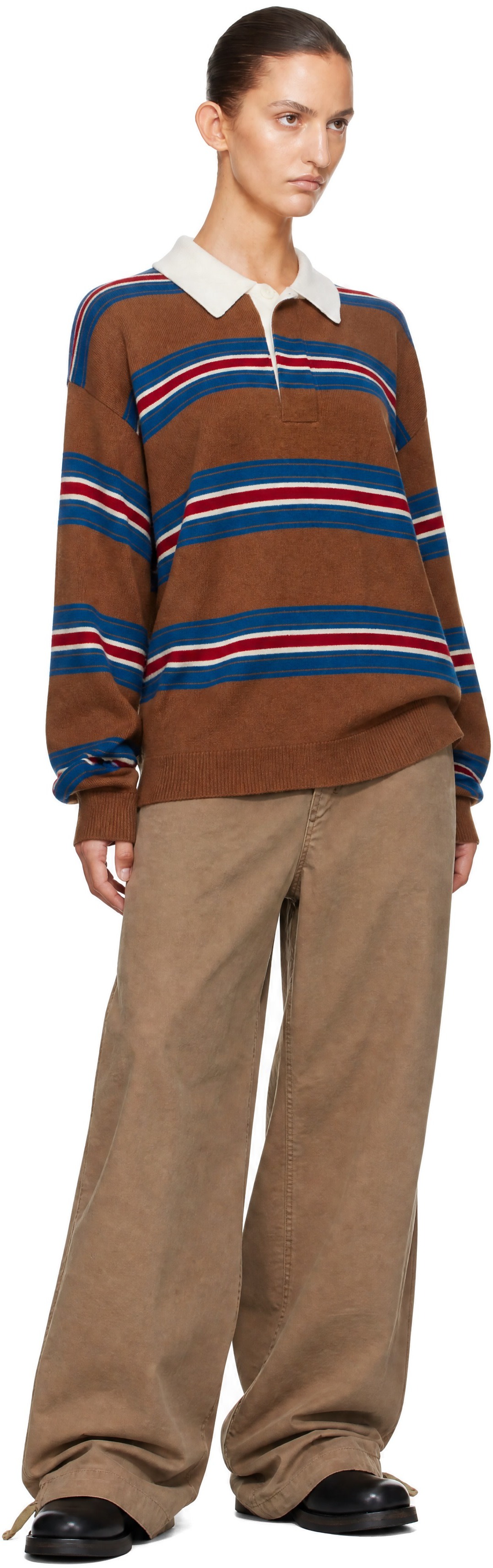Staud - Pull Michael brun en cachemire