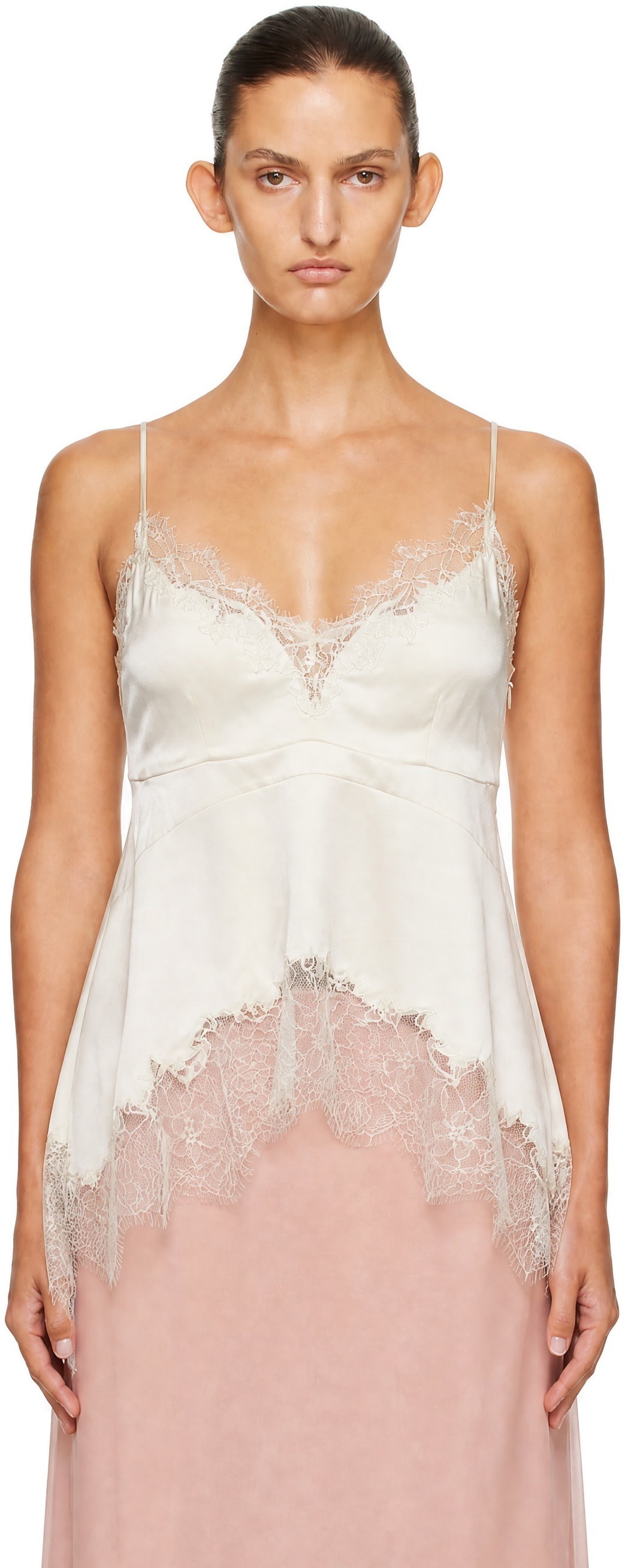Staud - Off-White Lina Silk Top