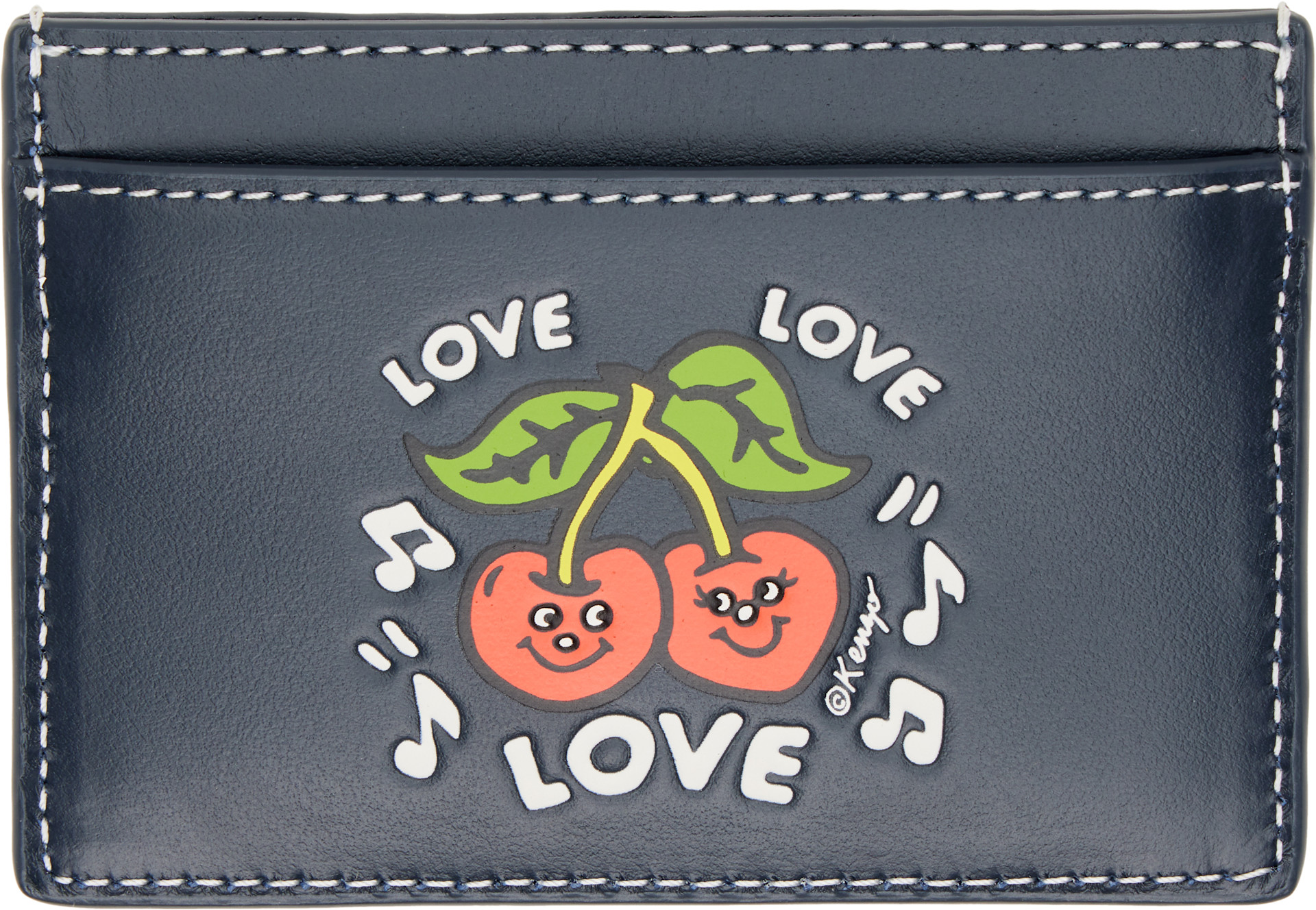 KENZO パスケース カードケース ネイビー Kenzo: ネイビー Kenzo Paris 'KENZO Loves' カードケース | SSENSE 日本