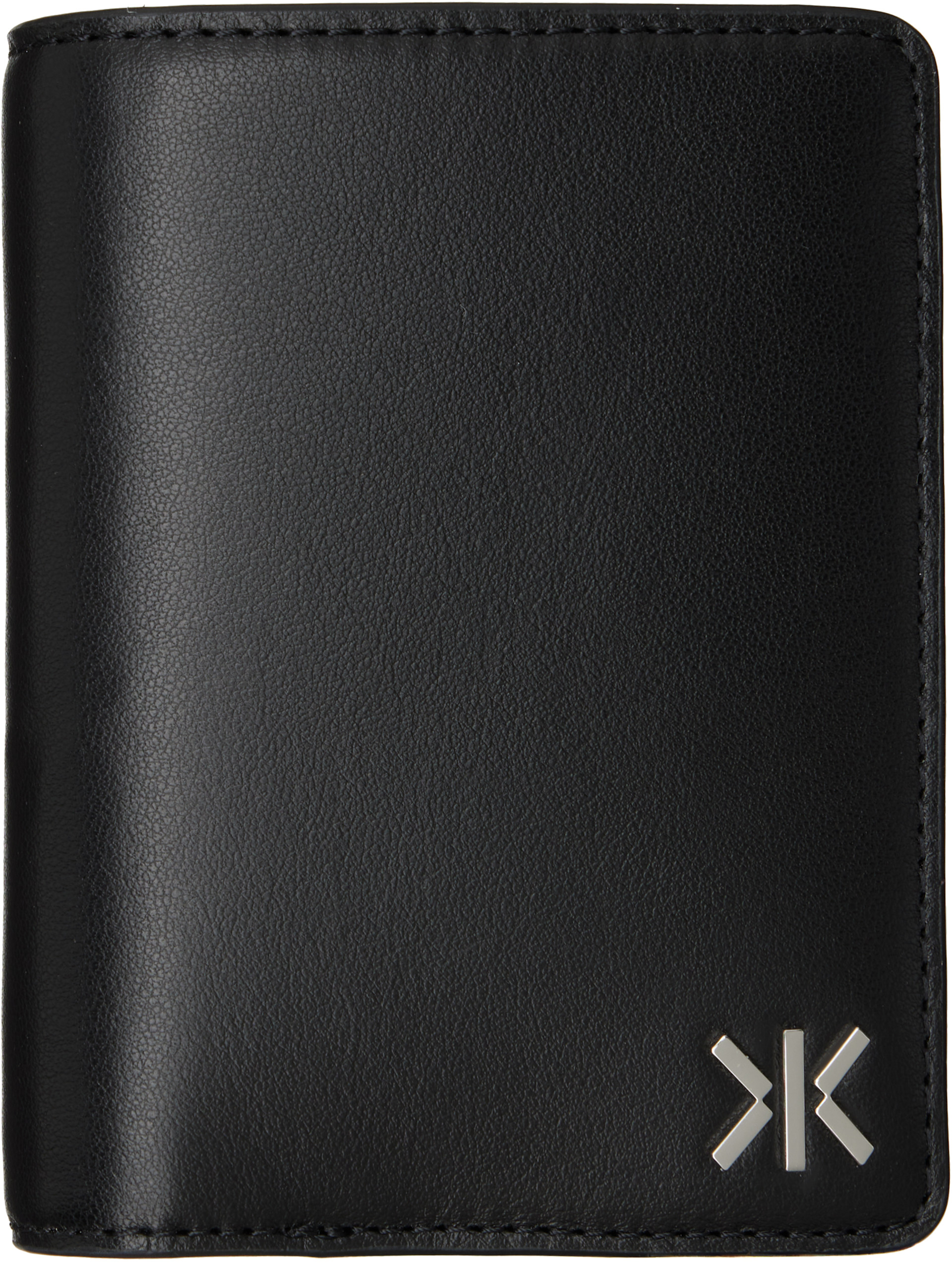 Kenzo: Black Kenzo Paris 'KENZO Double K' Fold Wallet | SSENSE