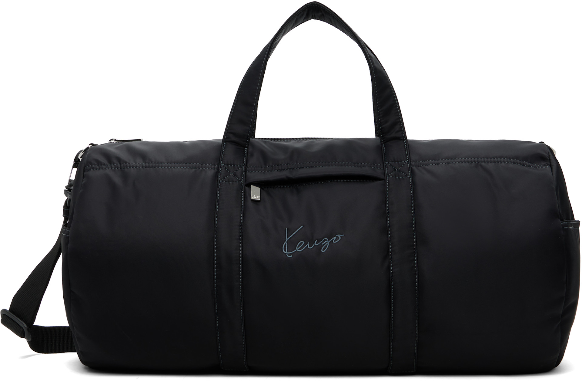 Kenzo: Black Kenzo Paris 'KENZO Signature' Duffle Bag | SSENSE