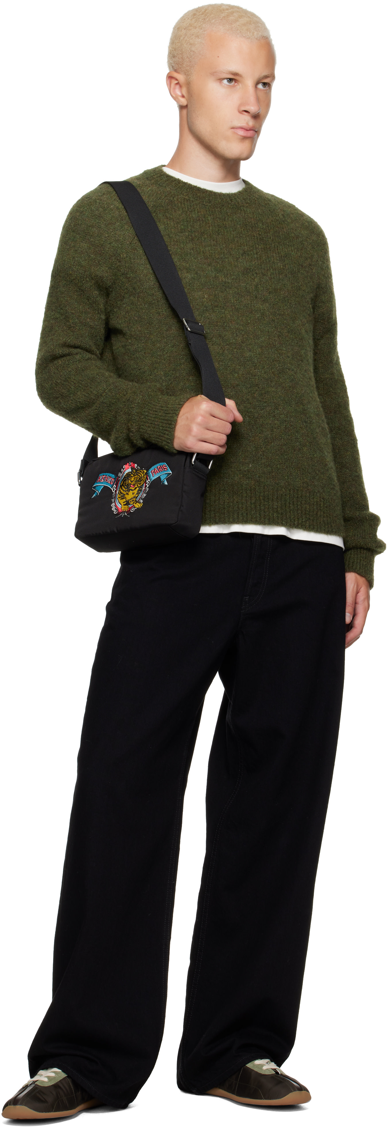 Kenzo: Black Kenzo Paris 'KENZO Jumping Tiger' Crossbody Bag | SSENSE