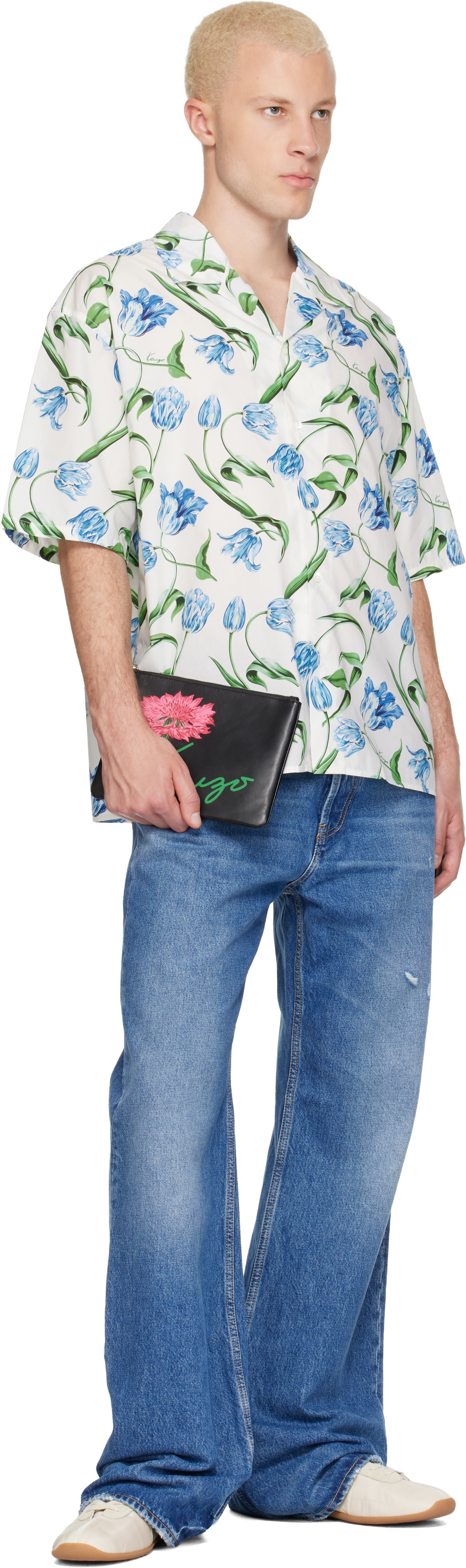 Kenzo - Pochette noire à image à logo