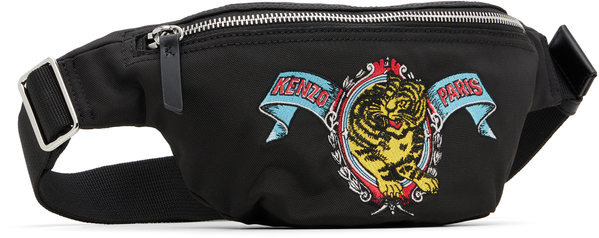 Kenzo: ブラック Kenzo Paris 'KENZO Jumping Tiger' ベルトバッグ