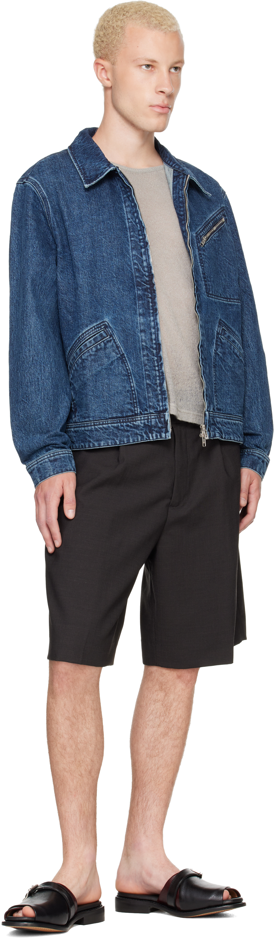 Kenzo: Navy Kenzo Paris 'KENZO Signature' Utility Denim Jacket