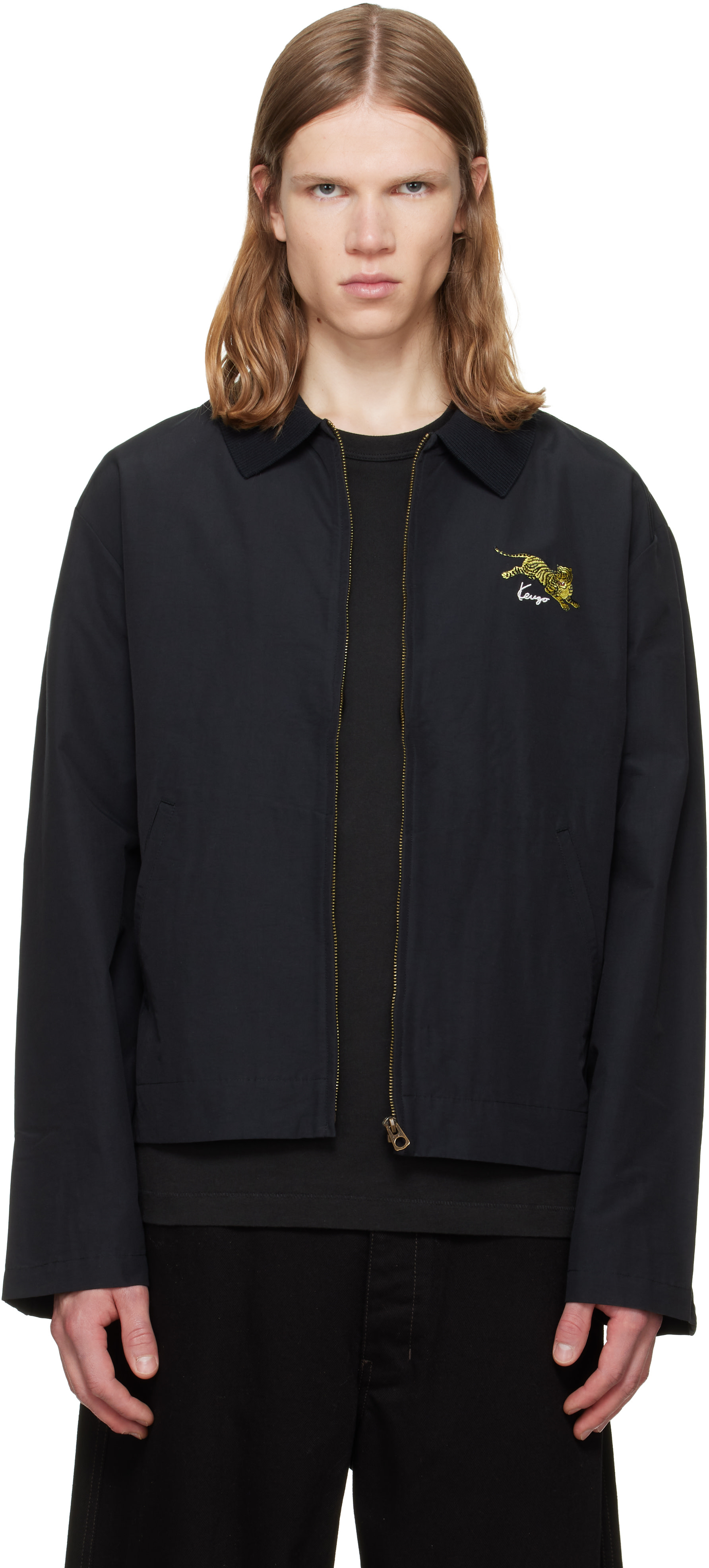 Kenzo: ブラック Kenzo Paris 'KENZO Jumping Tiger' コーチジャケット