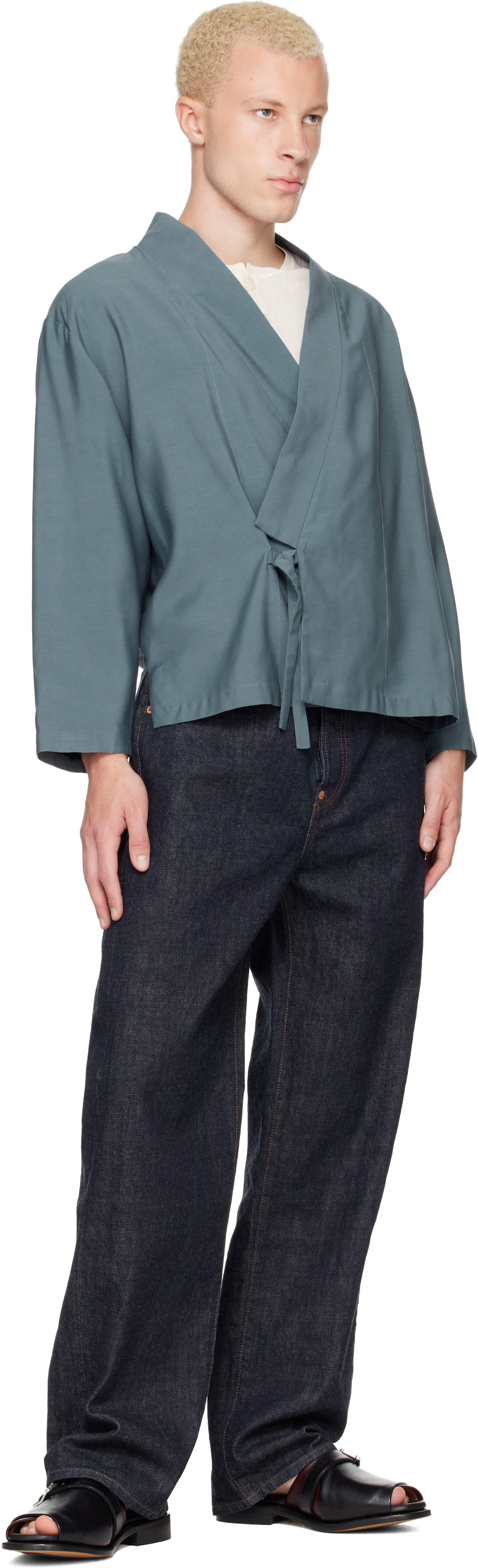 Kenzo: Navy Kenzo Paris 'KENZO Tulip' Straight Fit Jeans | SSENSE