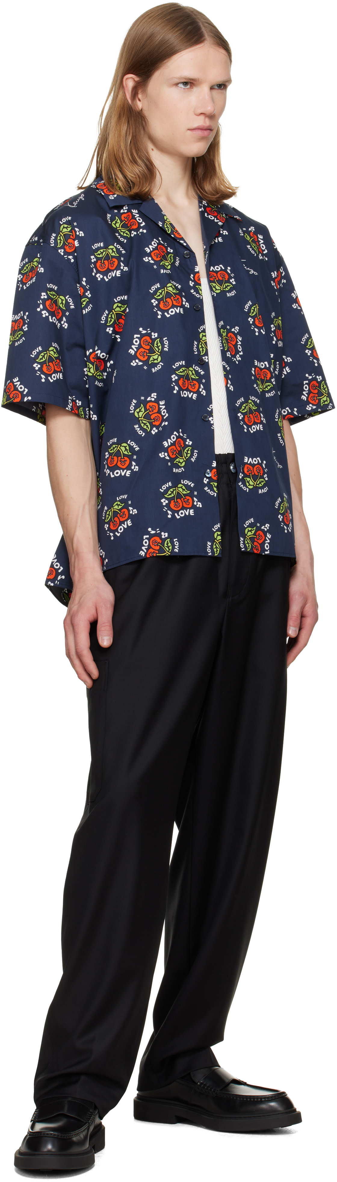 KENZO 半袖シャツ Kenzo: ネイビー Kenzo Paris 'KENZO Loves' 半袖シャツ | SSENSE 日本