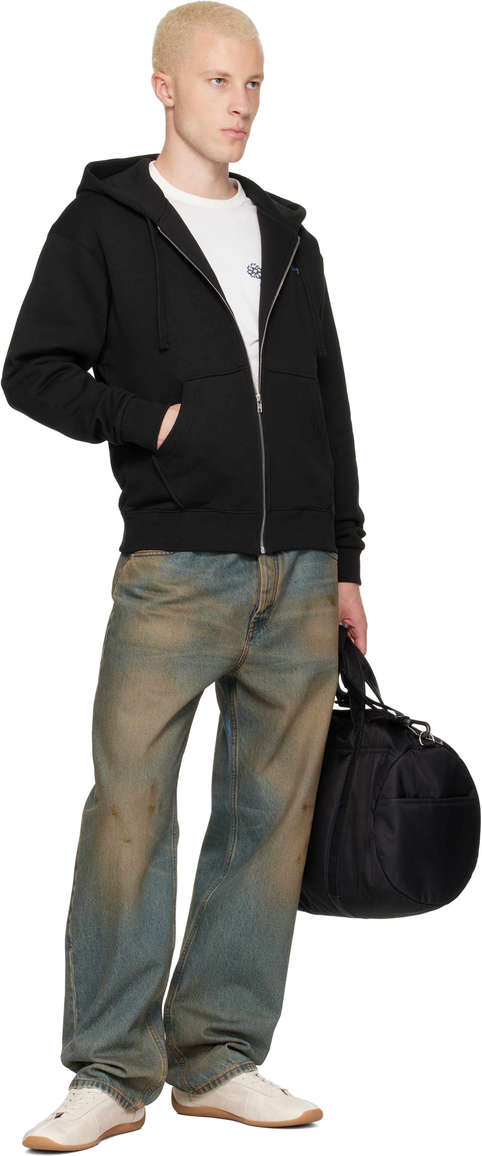 Kenzo - Pull à capuche noir à logo manuscrit brodé