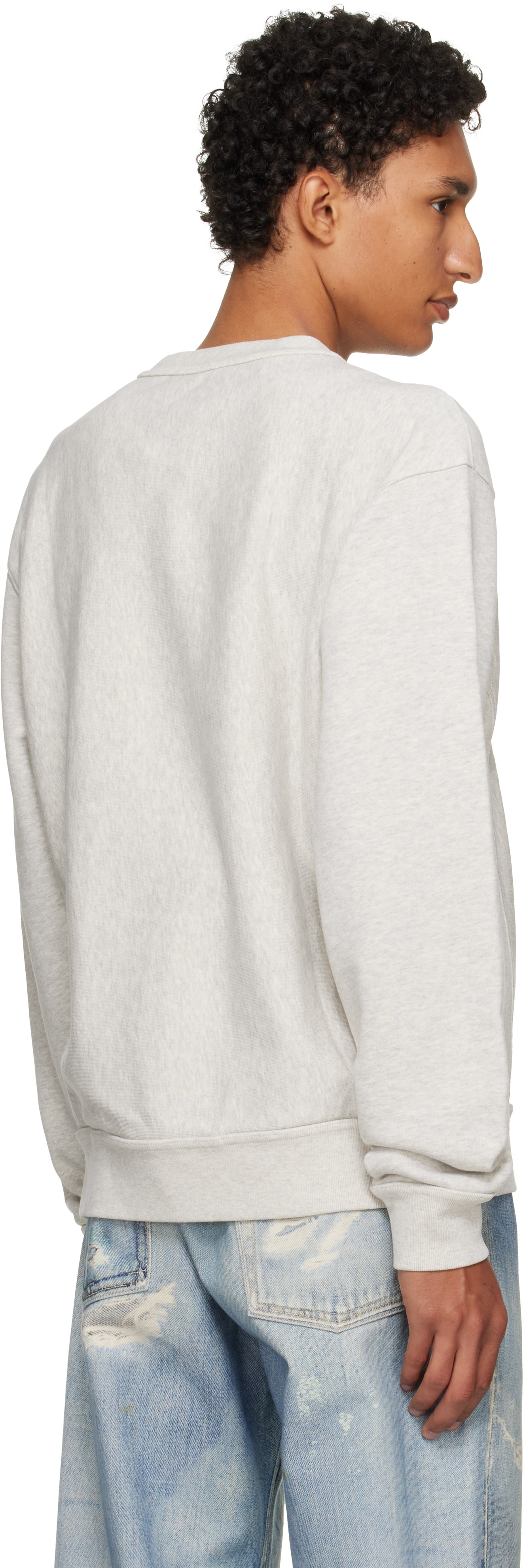 Kenzo - Pull molletonné gris en coton à image de tour Eiffel