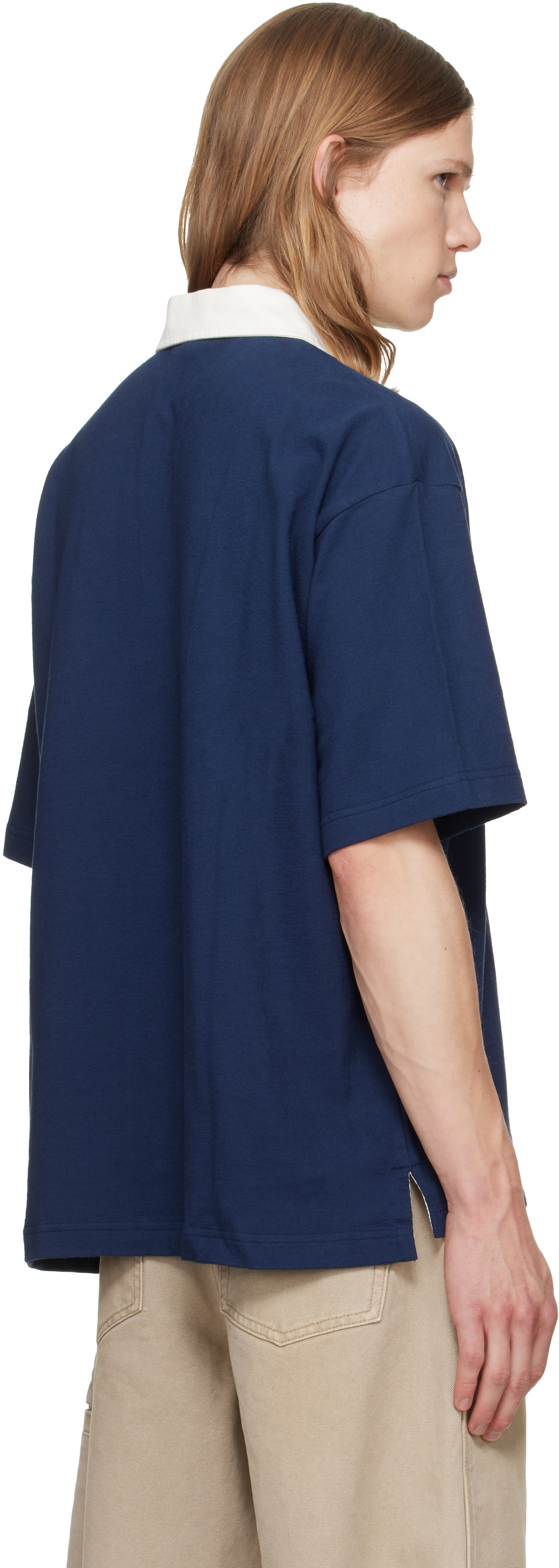 Kenzo: ネイビー Kenzo Paris 'KENZO Varsity' リラックス ポロシャツ