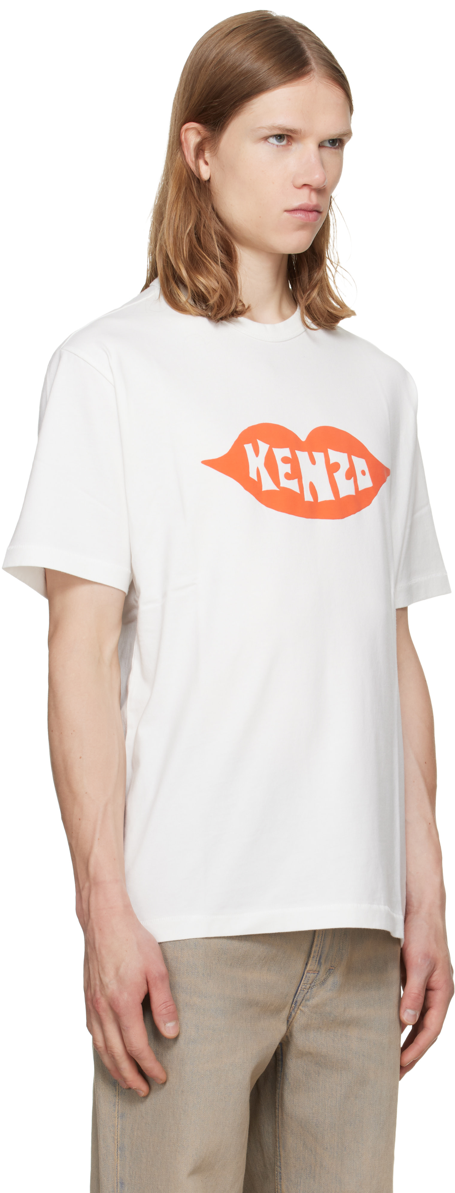 Kenzo: White Kenzo Paris 'KENZO Loves' Cotton T-shirt | SSENSE Ireland