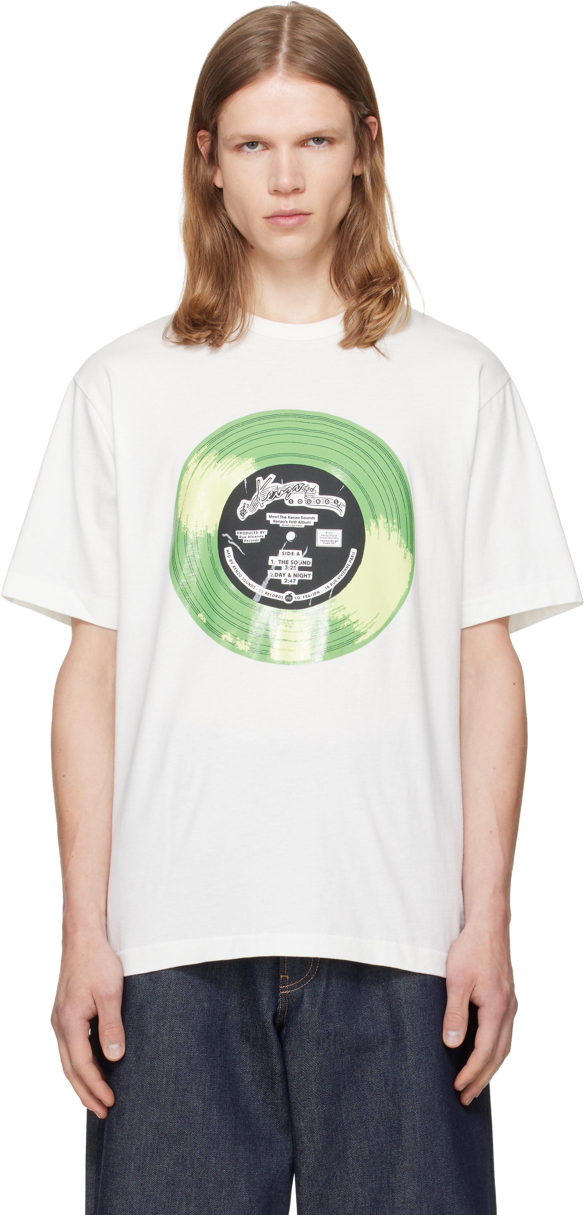 Kenzo: White Kenzo Paris 'KENZO Sounds' T-shirt | SSENSE