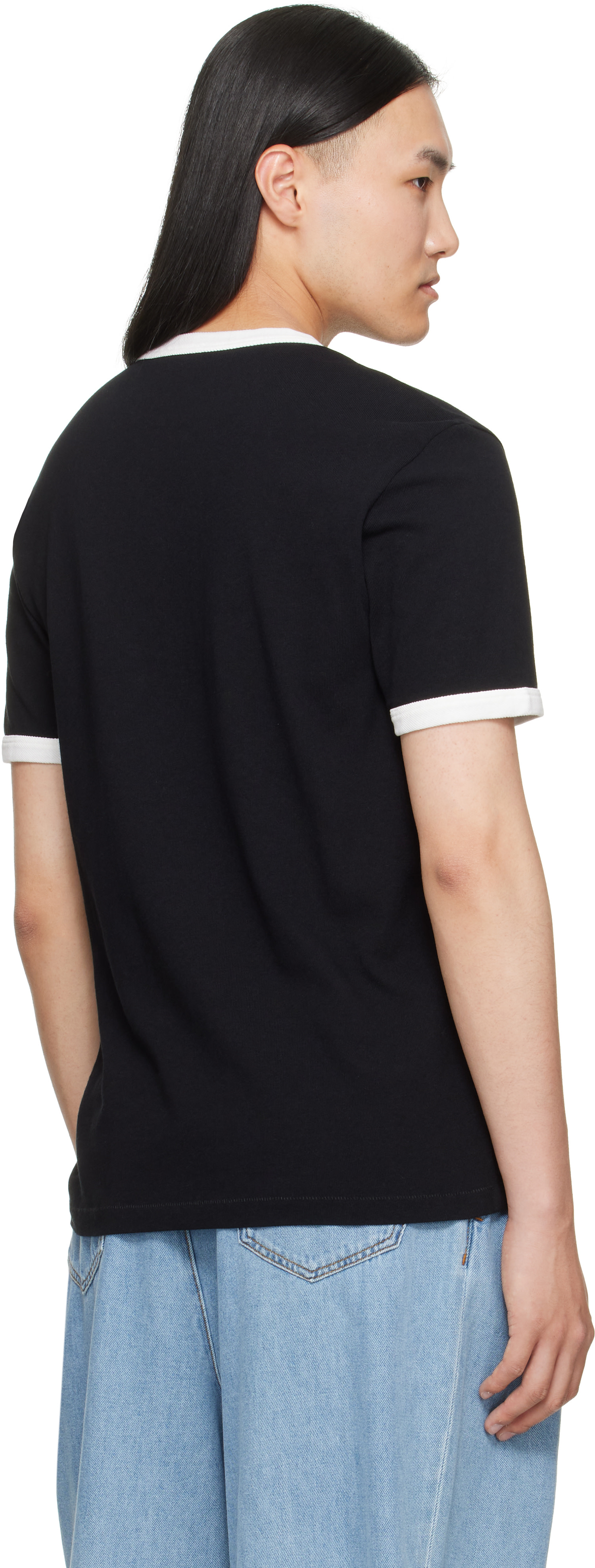 Kenzo: Black Kenzo Paris Cotton 'KENZO Paris Emblem' Slim T-shirt