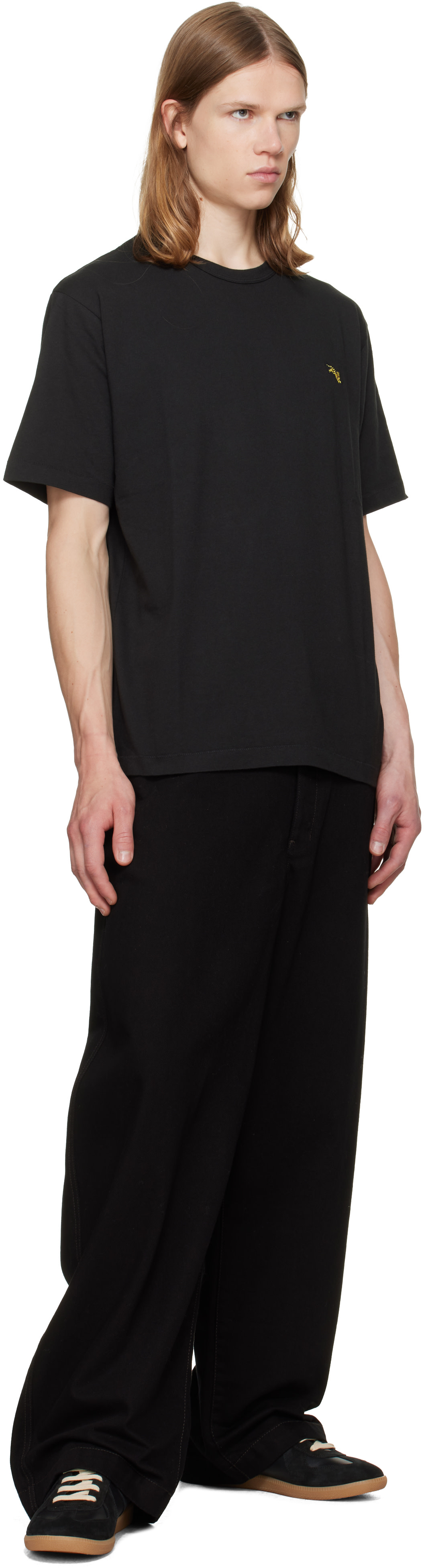 Kenzo: Black Kenzo Paris 'KENZO Jumping Tiger' Embroidered T-shirt
