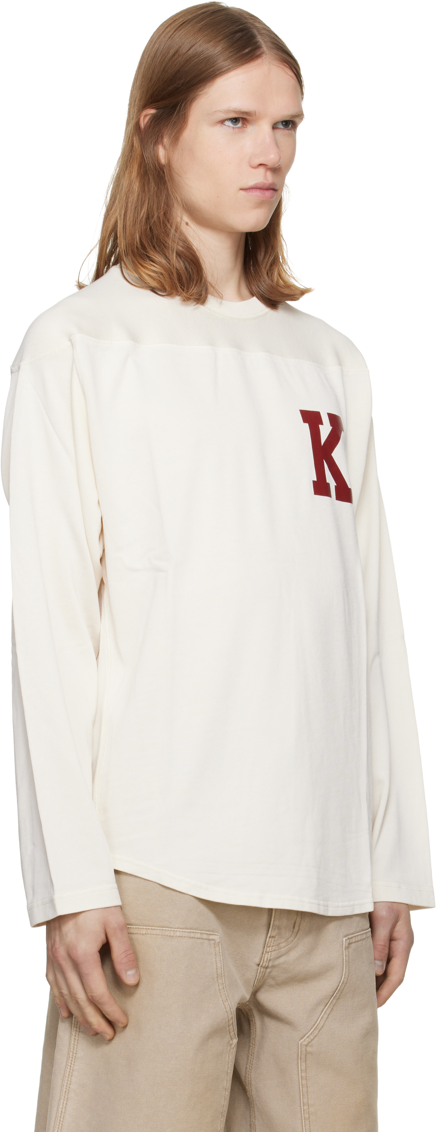 Kenzo: Off-White Kenzo Paris 'KENZO Varsity' Long Sleeve T-shirt