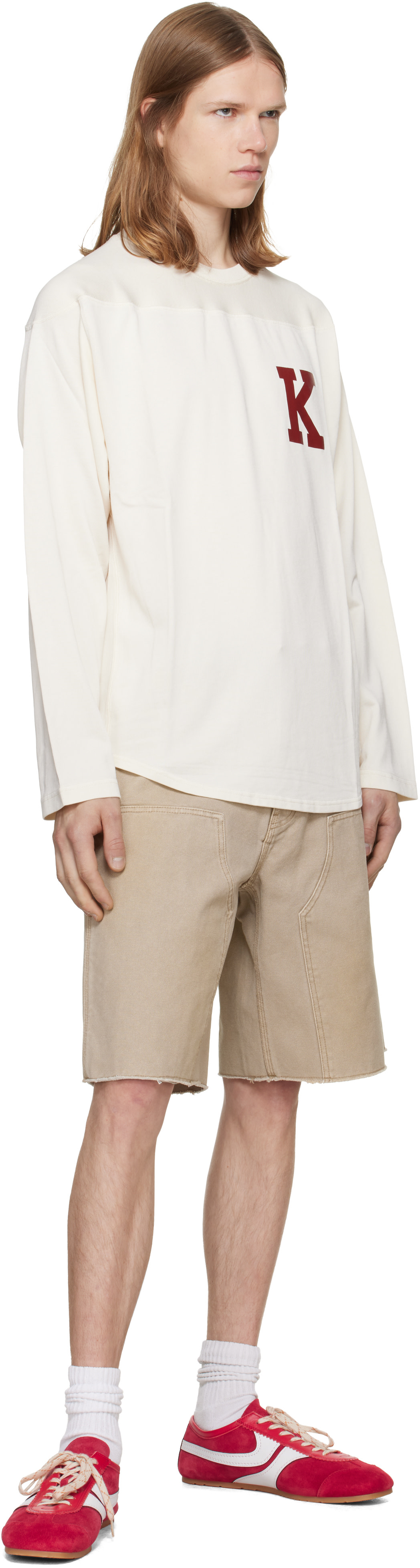Kenzo: Off-White Kenzo Paris 'KENZO Varsity' Long Sleeve T-shirt