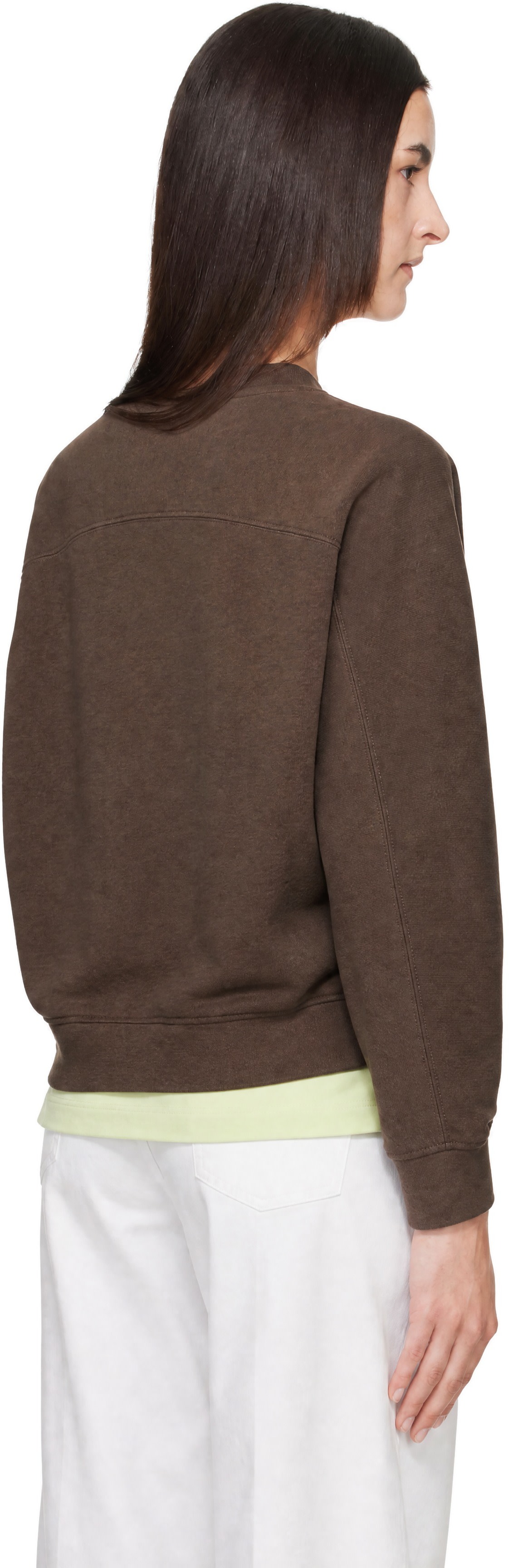 Maison Kitsuné - Pull molletonné brun à logo Baby Fox et à poches