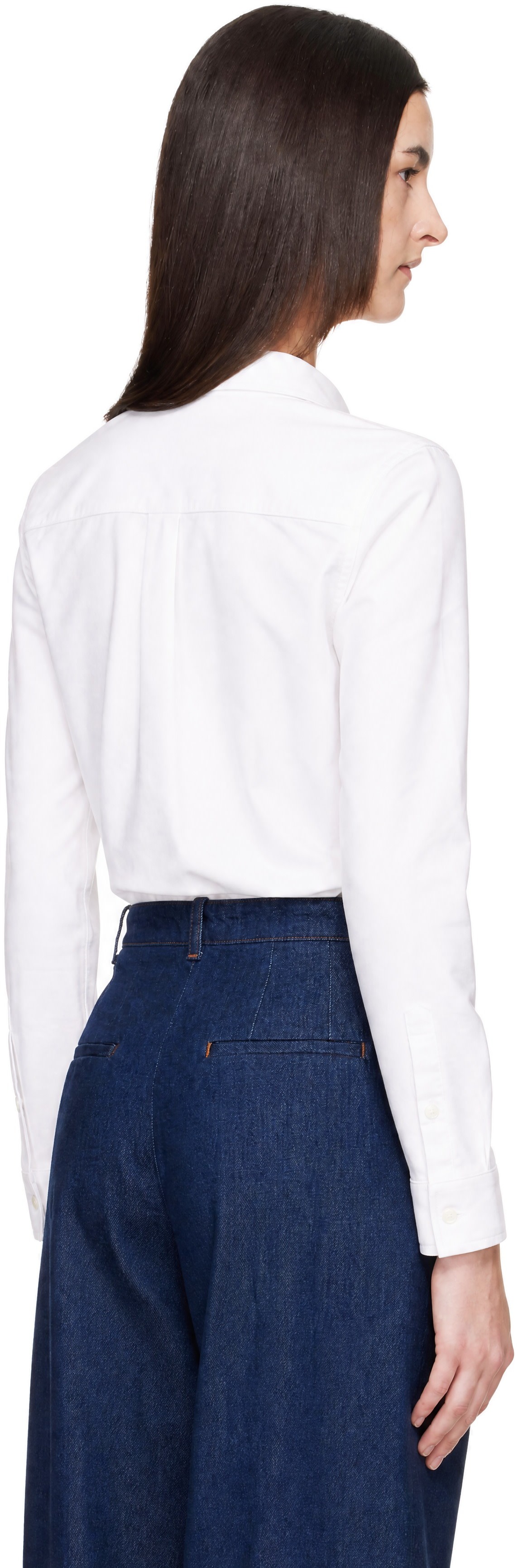 Maison Kitsuné - Chemise blanche à logo Profile Fox