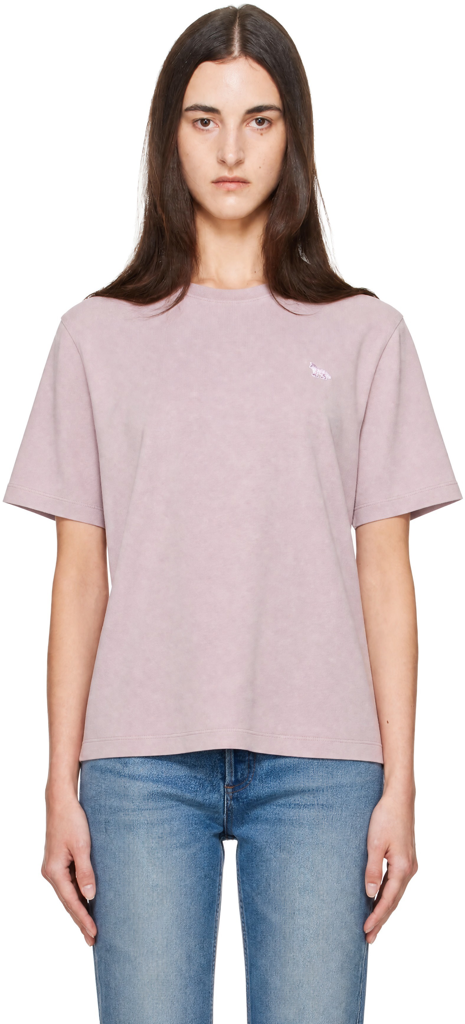 Maison Kitsuné: Purple Baby Fox Faded Comfort T-shirt | SSENSE
