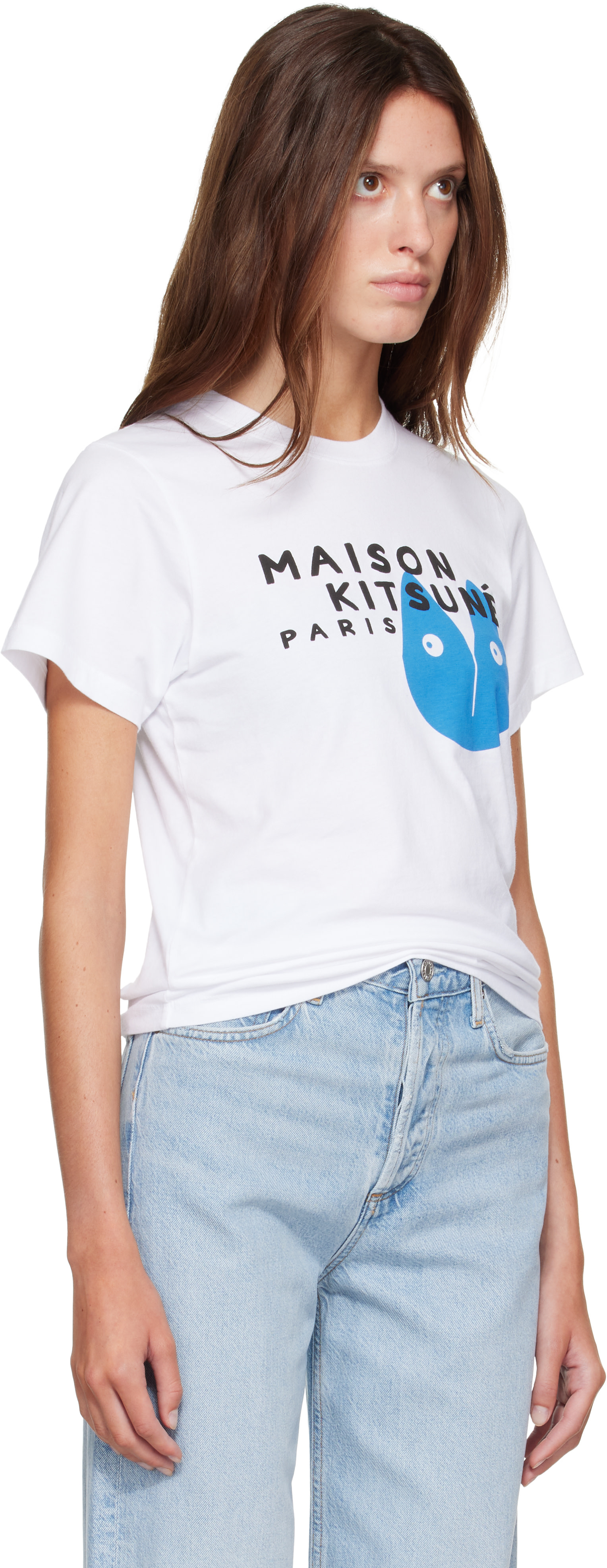 Maison Kitsuné: White Fortune Fox Standard T-shirt | SSENSE