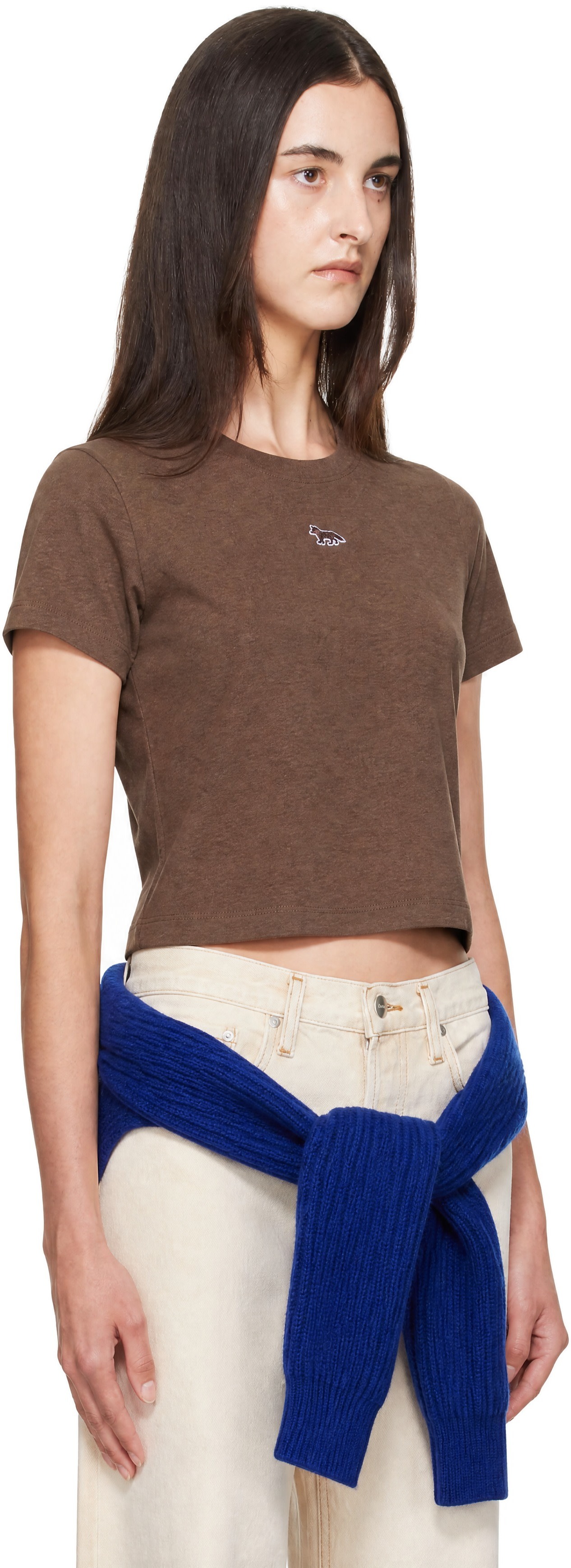 Maison Kitsuné: Brown Baby Fox Baby T-shirt | SSENSE