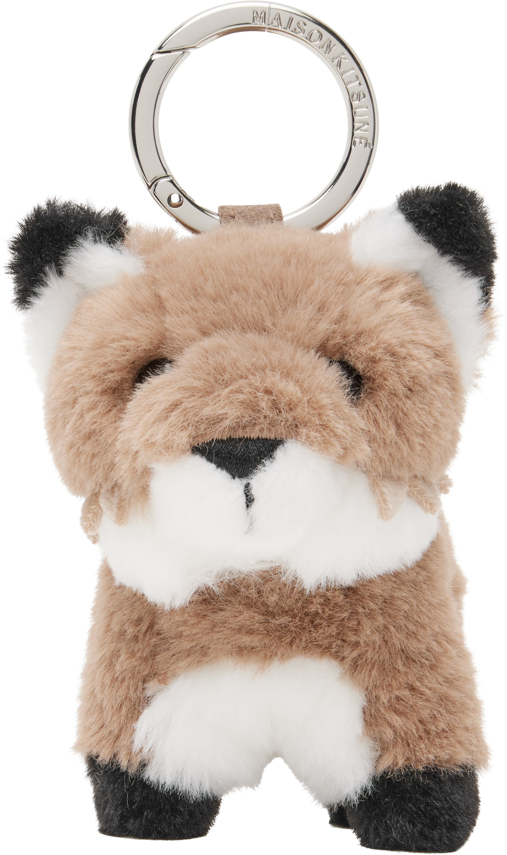 Maison Kitsuné: トープ フォックス バッグチャーム | SSENSE 日本